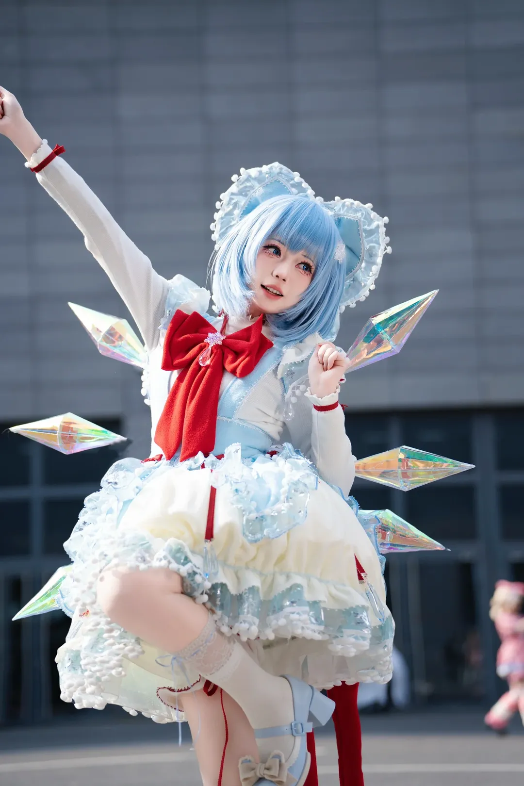 cosplay, 场照, 东方project, 白丝, 琪露诺cos