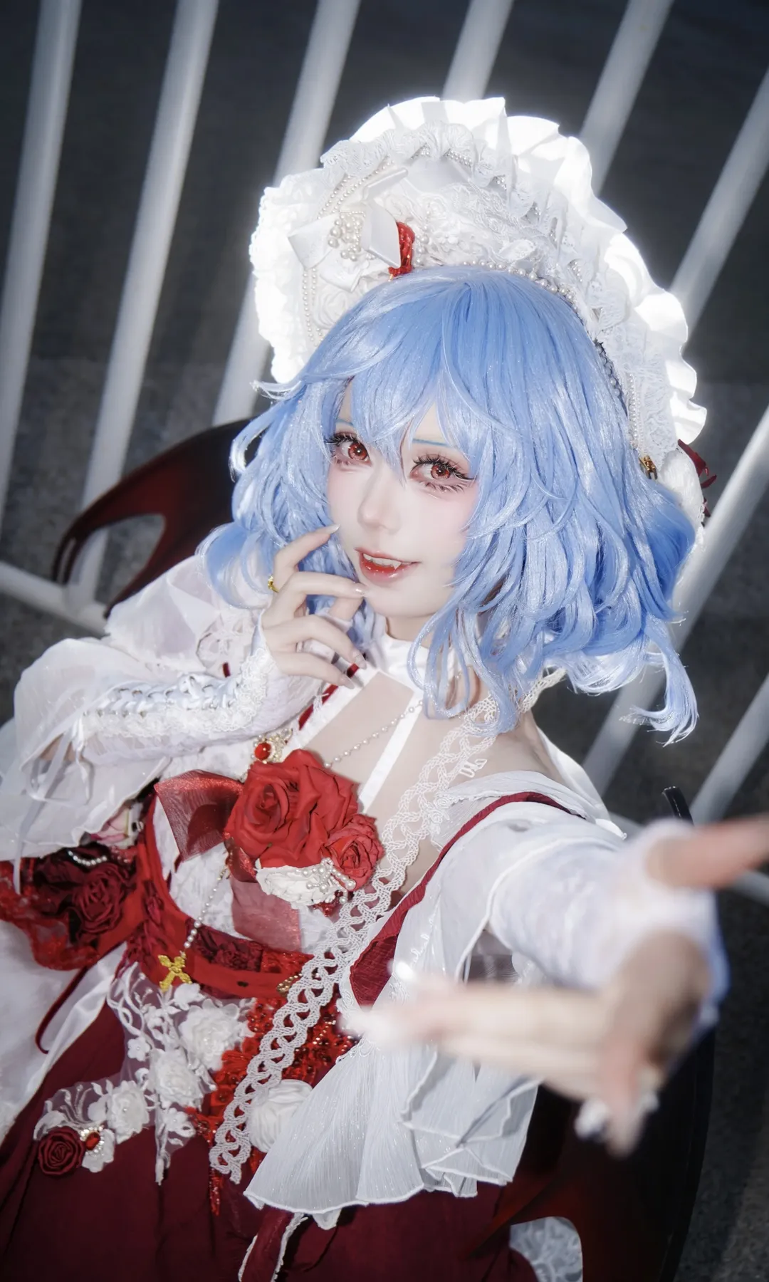 東方Project, 東方二次設定, レミリア・スカーレットコスプレ, 白ニーソコーデ, 吸血鬼コスプレ - 2枚目