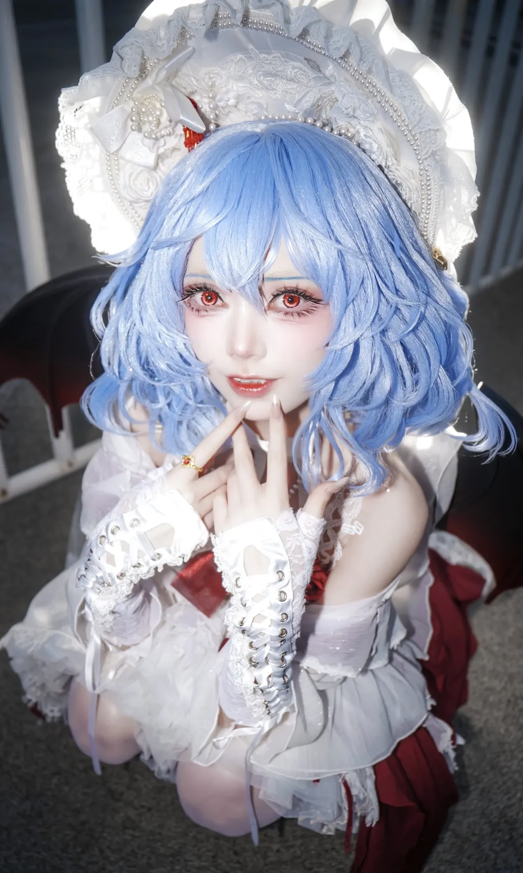 東方Project, 東方二次設定, レミリア・スカーレットコスプレ, 白ニーソコーデ, 吸血鬼コスプレ - 3枚目