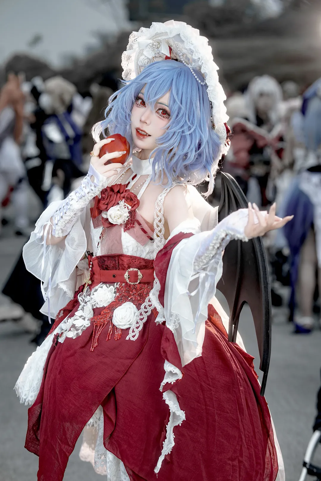東方Project, ゴシックコーデ, レミリア・スカーレットコスプレ, 東方紅魔郷, コスプレ白タイツ - 4枚目
