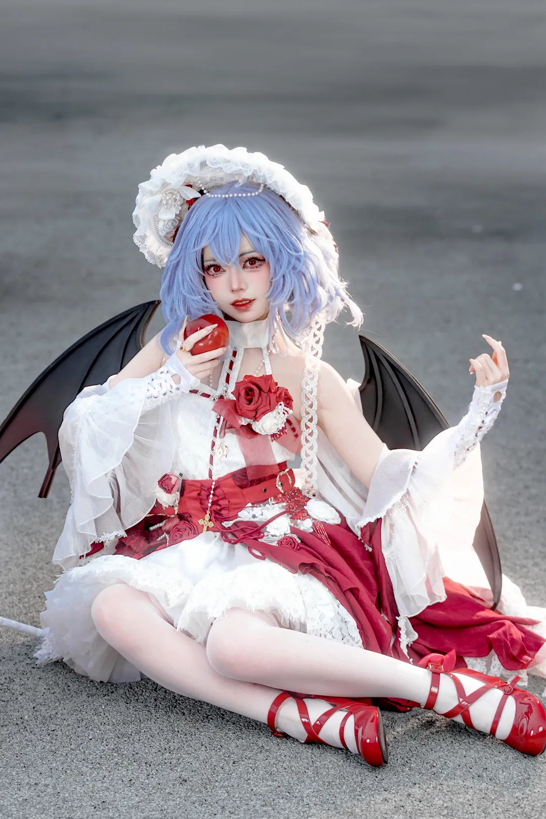東方Project, ゴシックコーデ, レミリア・スカーレットコスプレ, 東方紅魔郷, コスプレ白タイツ - 5枚目