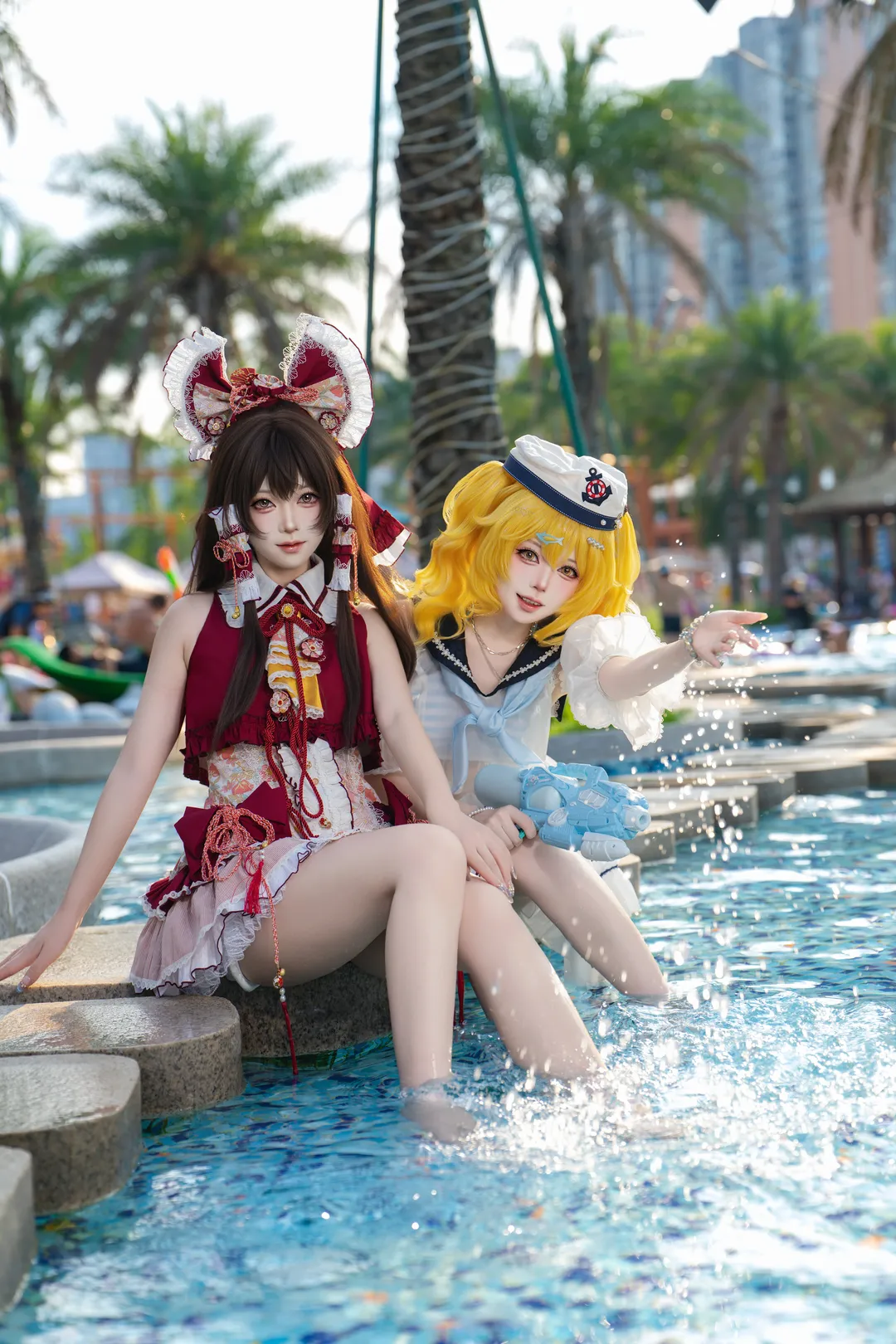 博丽灵梦cos, 东方project, 东方二设, 夏日泳装, 北白河千百合 - 第5张