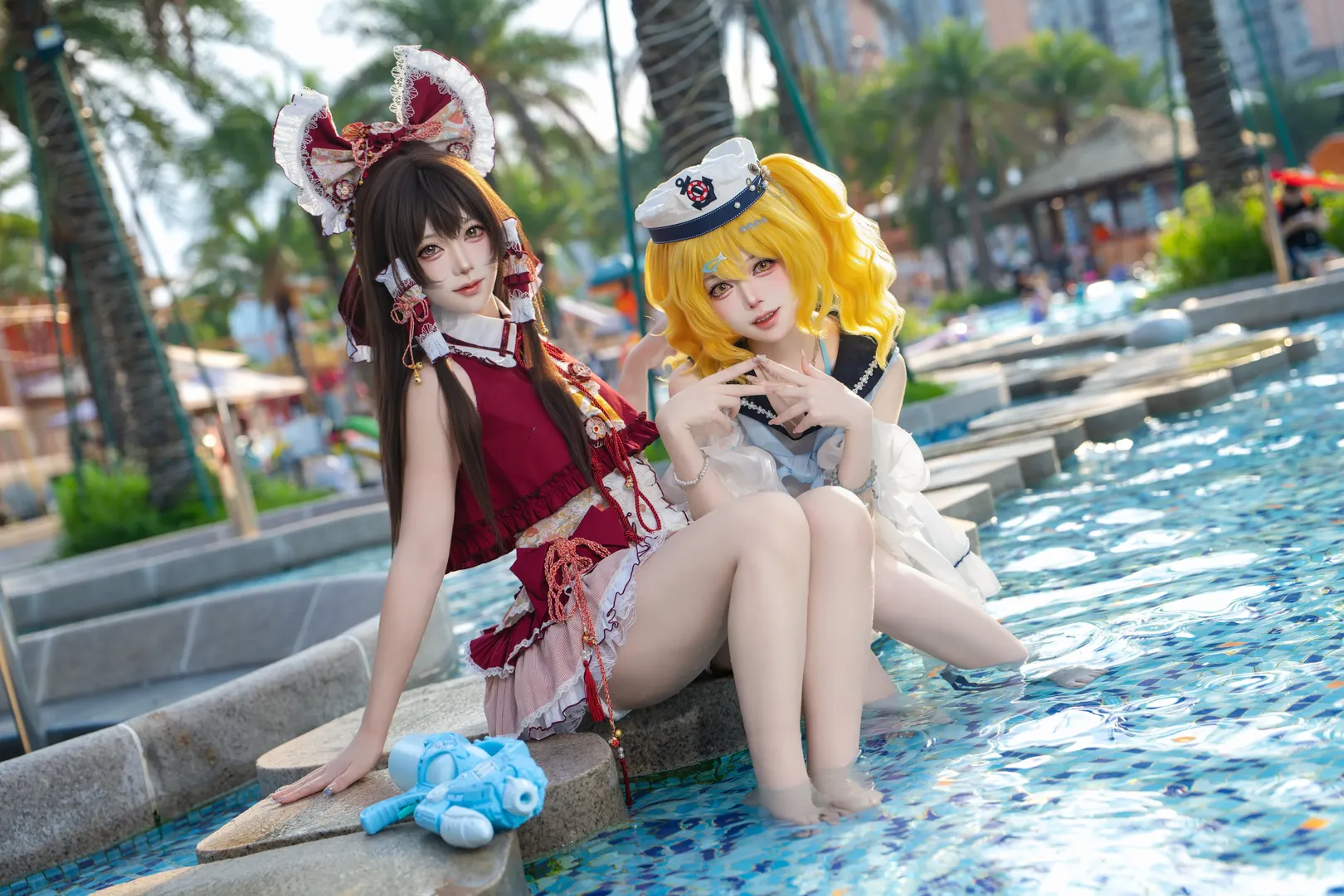 博丽灵梦cos, 东方project, 东方二设, 夏日泳装, 北白河千百合 - 第6张