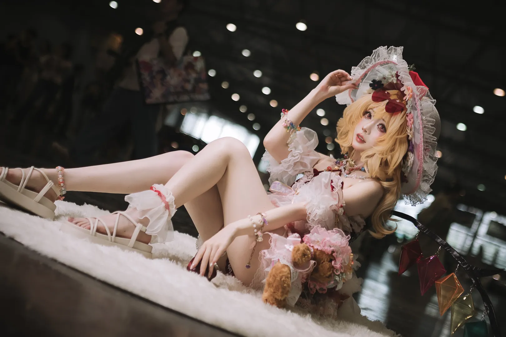 Touhou Project, Convention photos, Anime cosplay, Flandre Scarlet Cosplay, Blonde Western-style dress