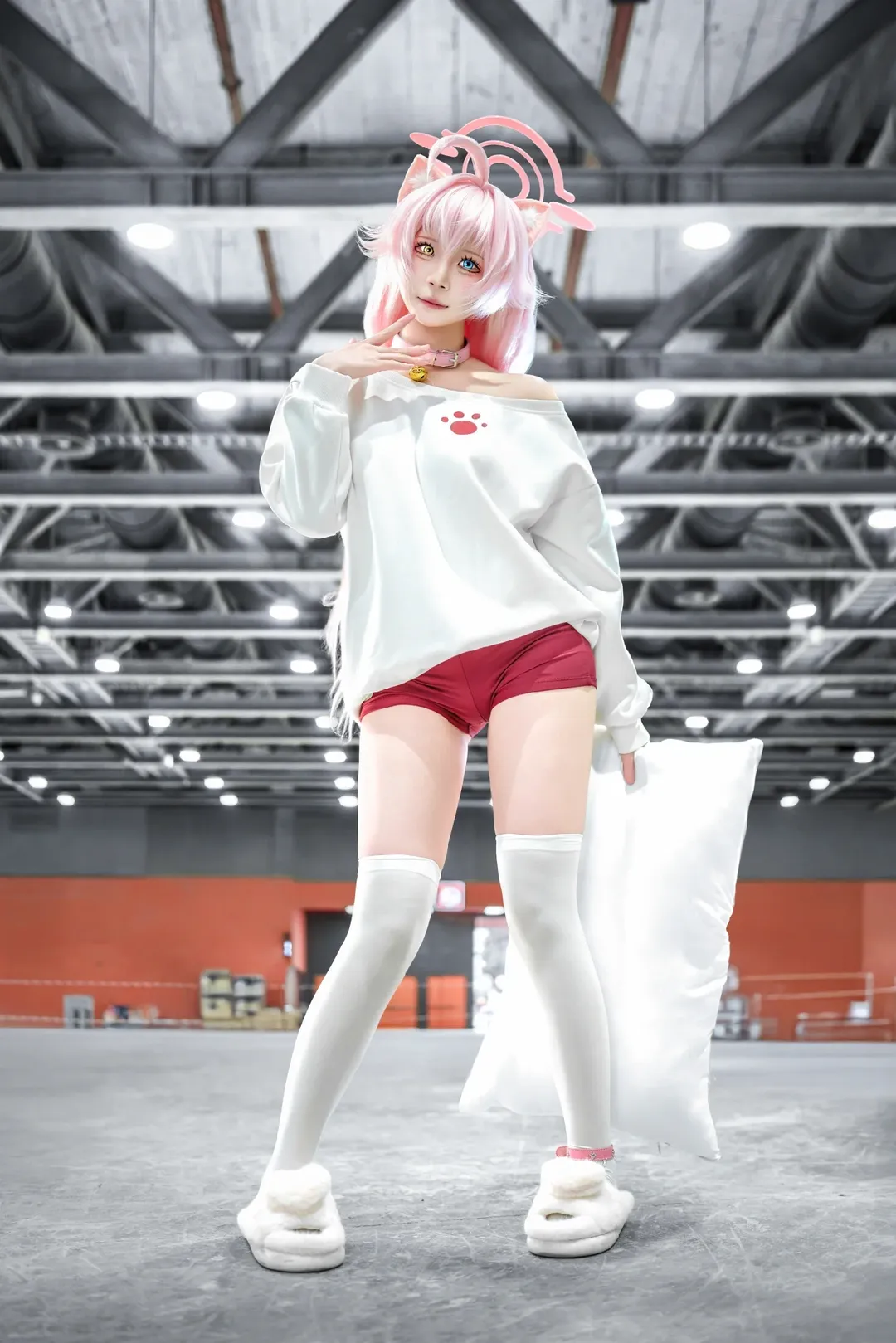蔚蓝档案, 萤火虫漫展, 小鸟游星野cos, cosplay场照, 兽耳少女