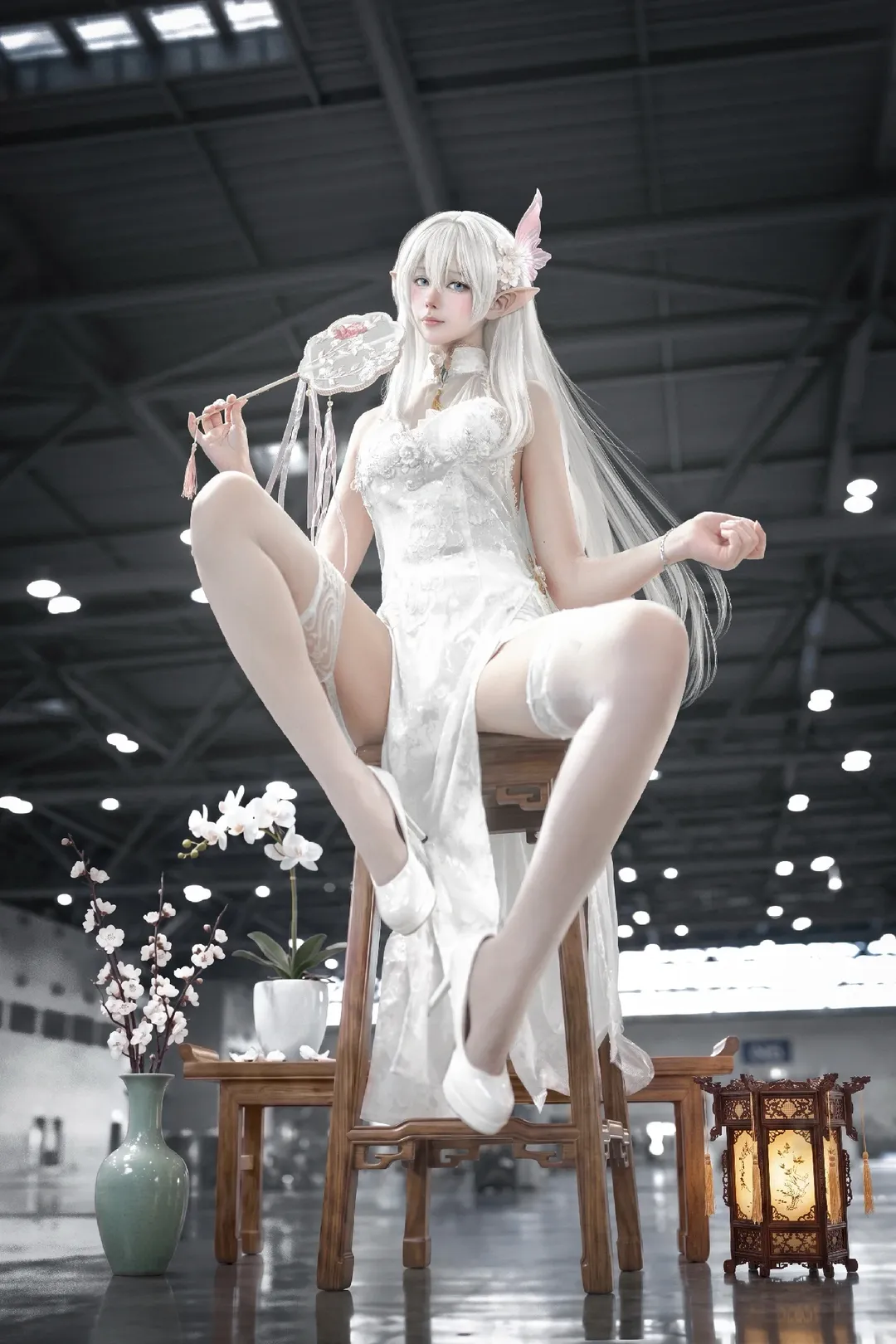 二次元摄影, 碧蓝航线, 场照摄影, 白丝穿搭, 阿尔比恩cos