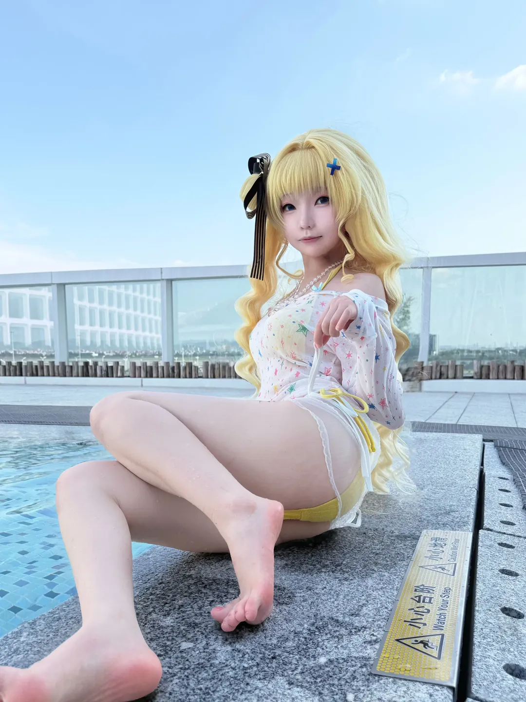 菲比cos, 鸣潮, cosplay, 私设cos, 夏日泳池