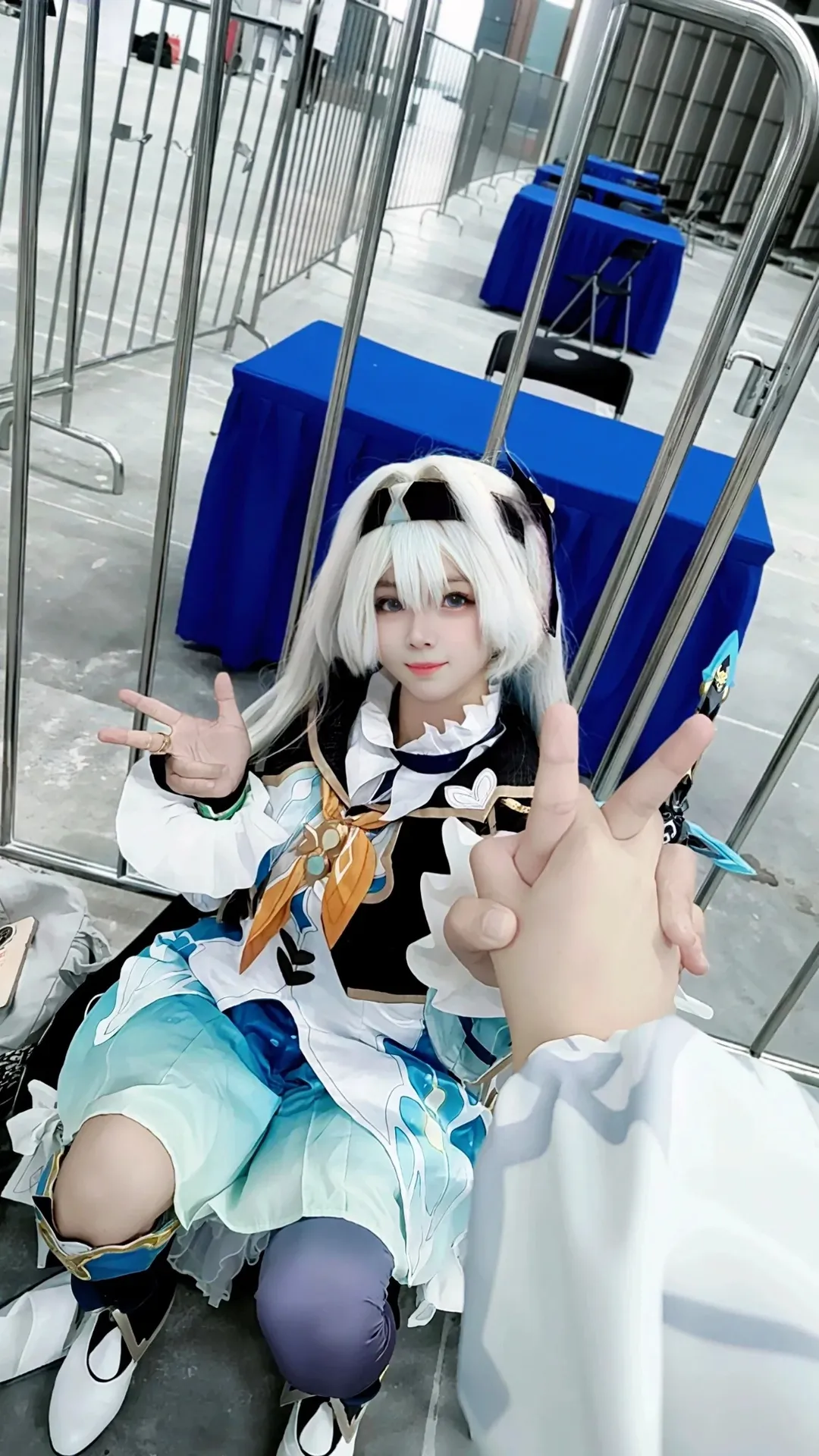 Honkai: Star Rail, Convention photos, Firefly cosplay, Stockings cosplay, Offline cosplay