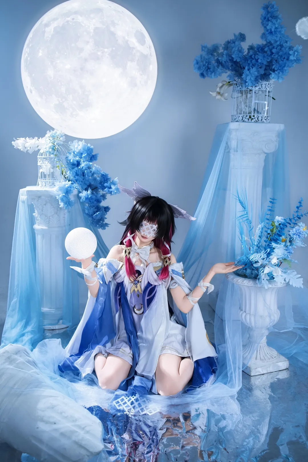 原神, 哥伦比娅cos, 愚人众执行官, 月下少女, 氛围感Cosplay - 第1张