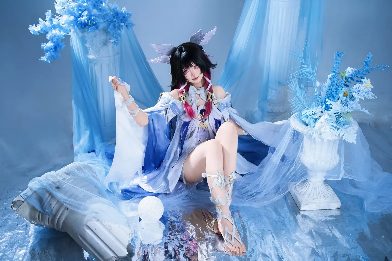 原神, 哥伦比娅cos, 愚人众执行官, 月下少女, 氛围感Cosplay - 第9张