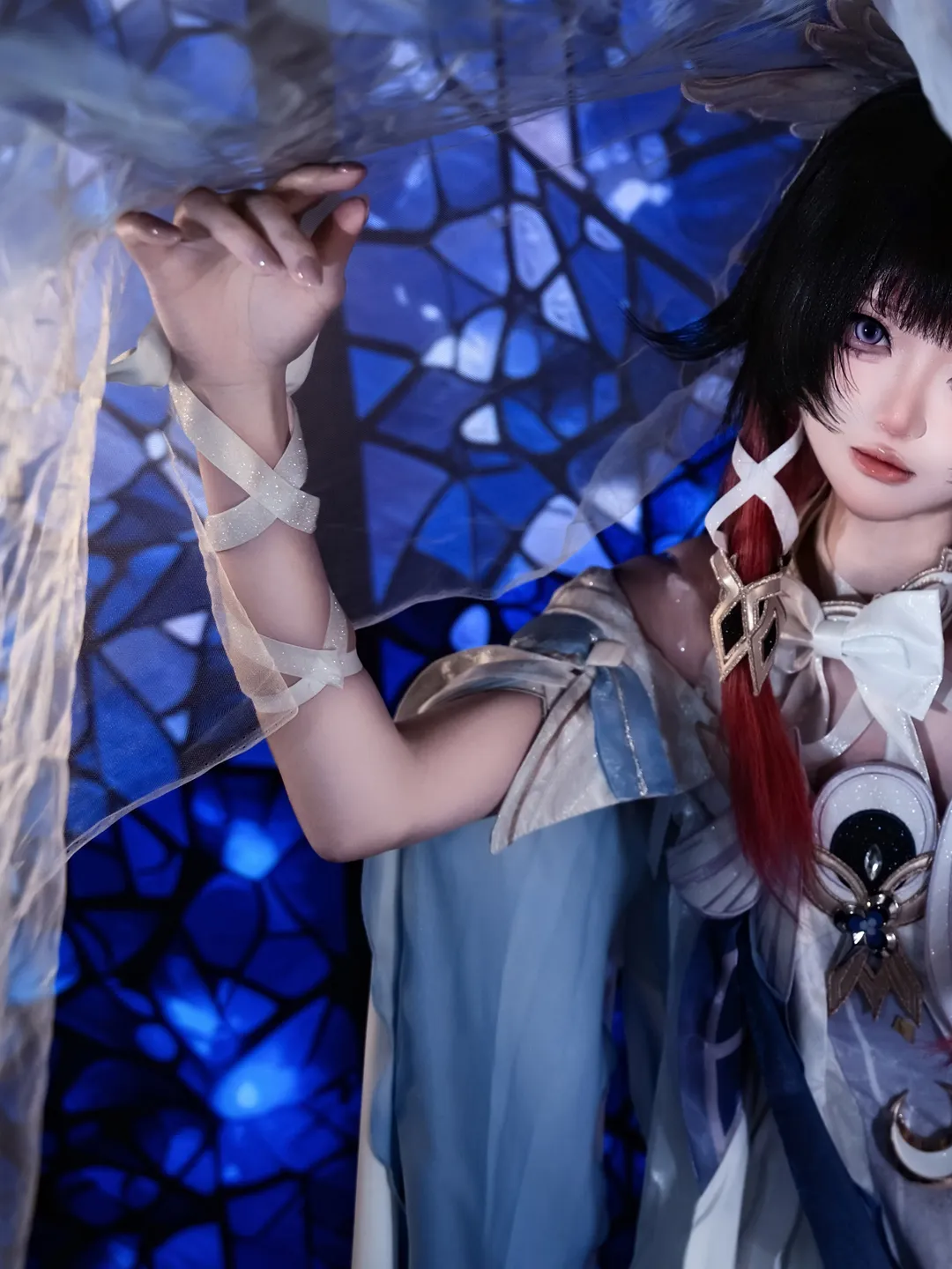 Genshin Impact, Columbina Cosplay, Girlish vibe, Moon goddess style, White dove element - Image 2
