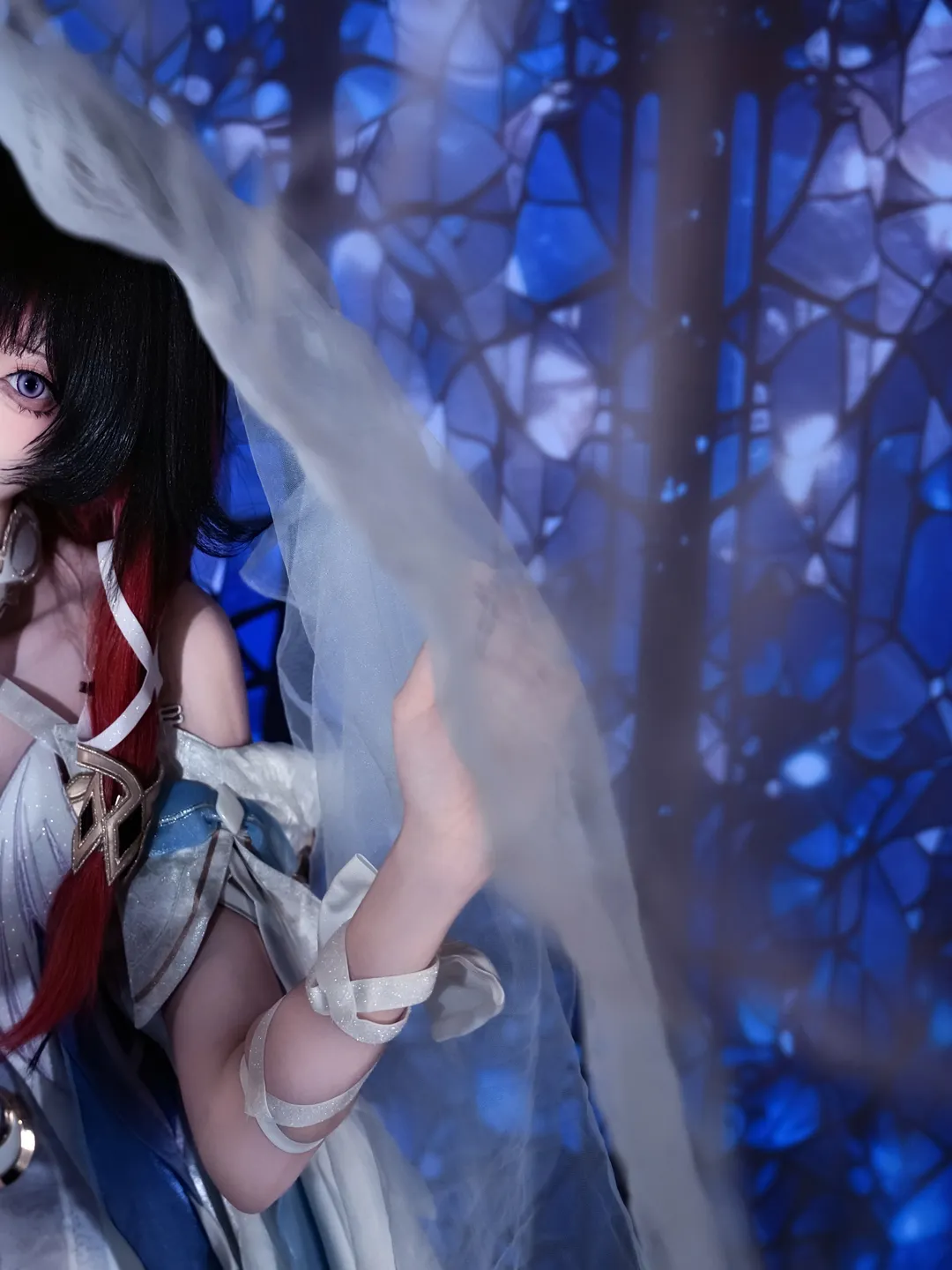 Genshin Impact, Columbina Cosplay, Girlish vibe, Moon goddess style, White dove element - Image 3