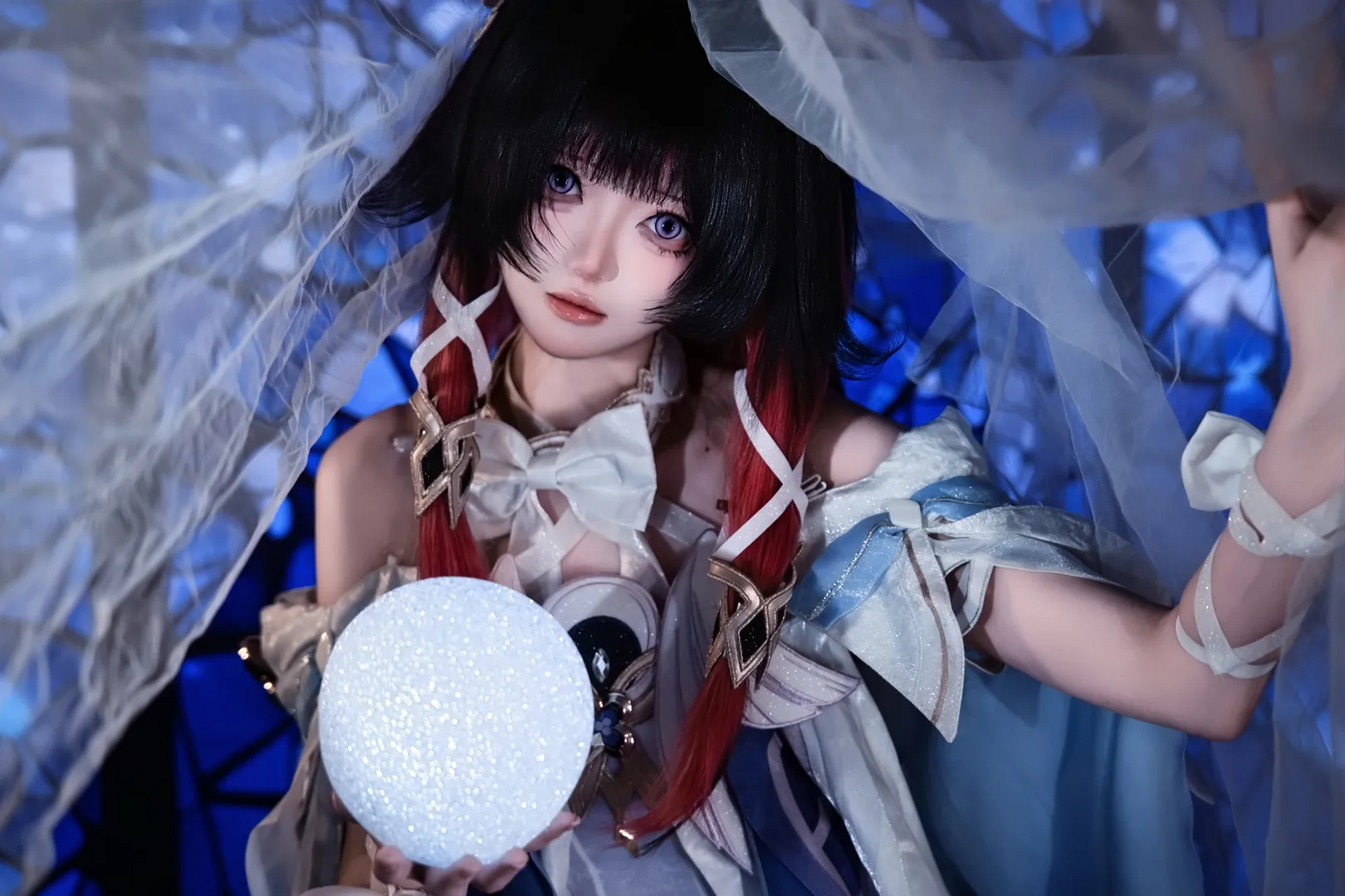 Genshin Impact, Columbina Cosplay, Girlish vibe, Moon goddess style, White dove element - Image 5