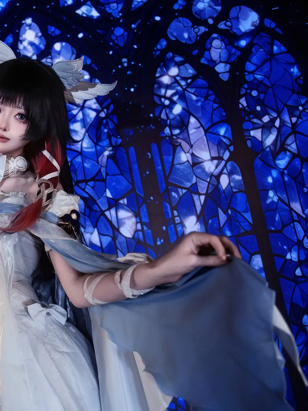 Genshin Impact, Columbina Cosplay, Girlish vibe, Moon goddess style, White dove element - Image 7