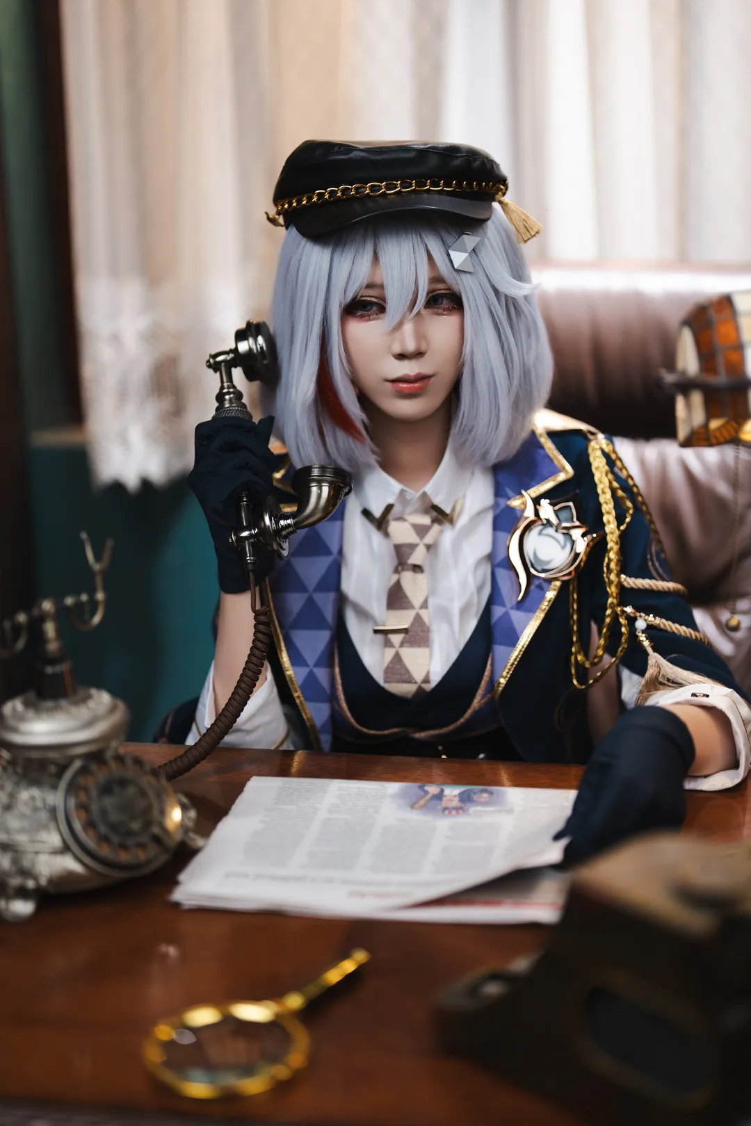 コスプレ, 崩壊：スターレイル, レトロな書斎, トパーズ コスプレ, ストッキングコーデ - 1枚目