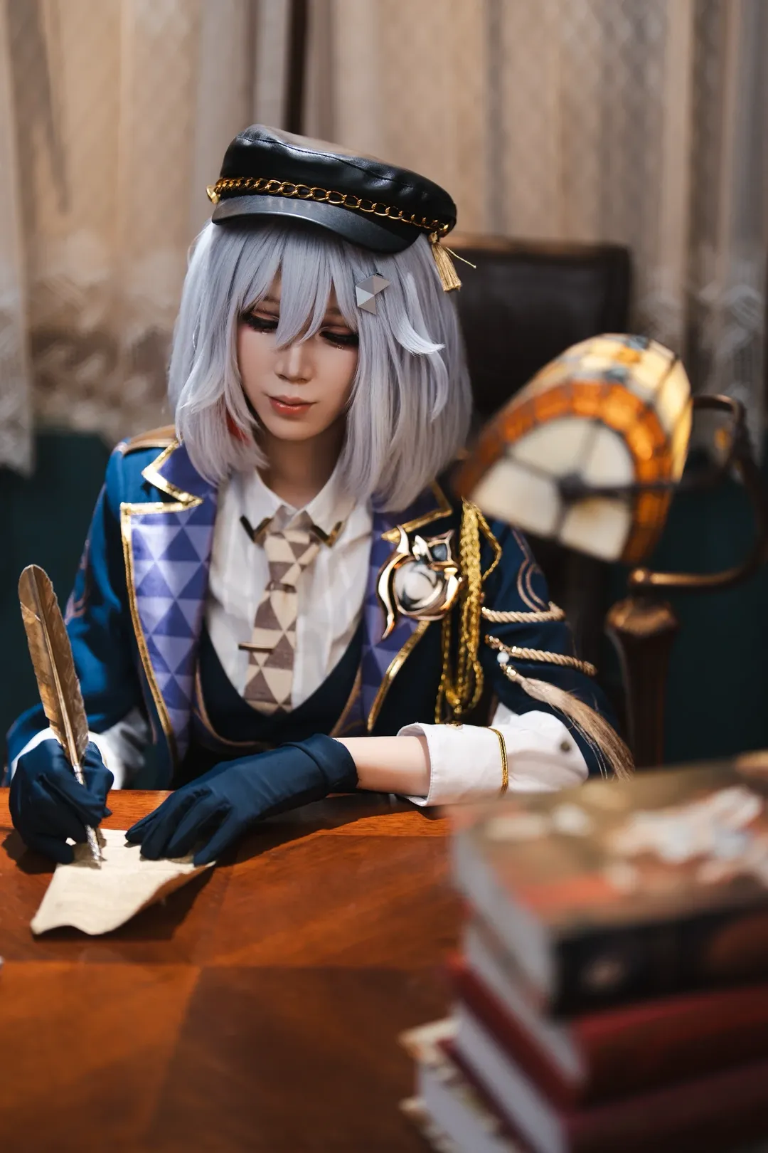 コスプレ, 崩壊：スターレイル, レトロな書斎, トパーズ コスプレ, ストッキングコーデ - 2枚目