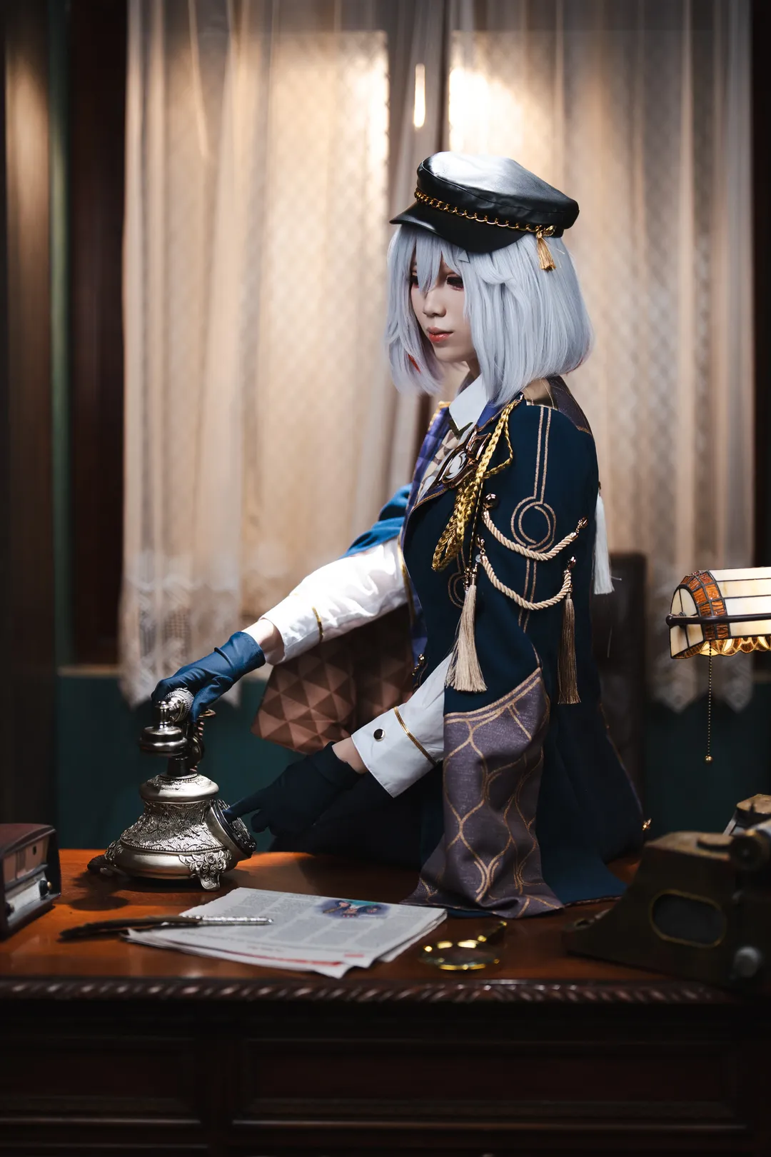 コスプレ, 崩壊：スターレイル, レトロな書斎, トパーズ コスプレ, ストッキングコーデ - 3枚目