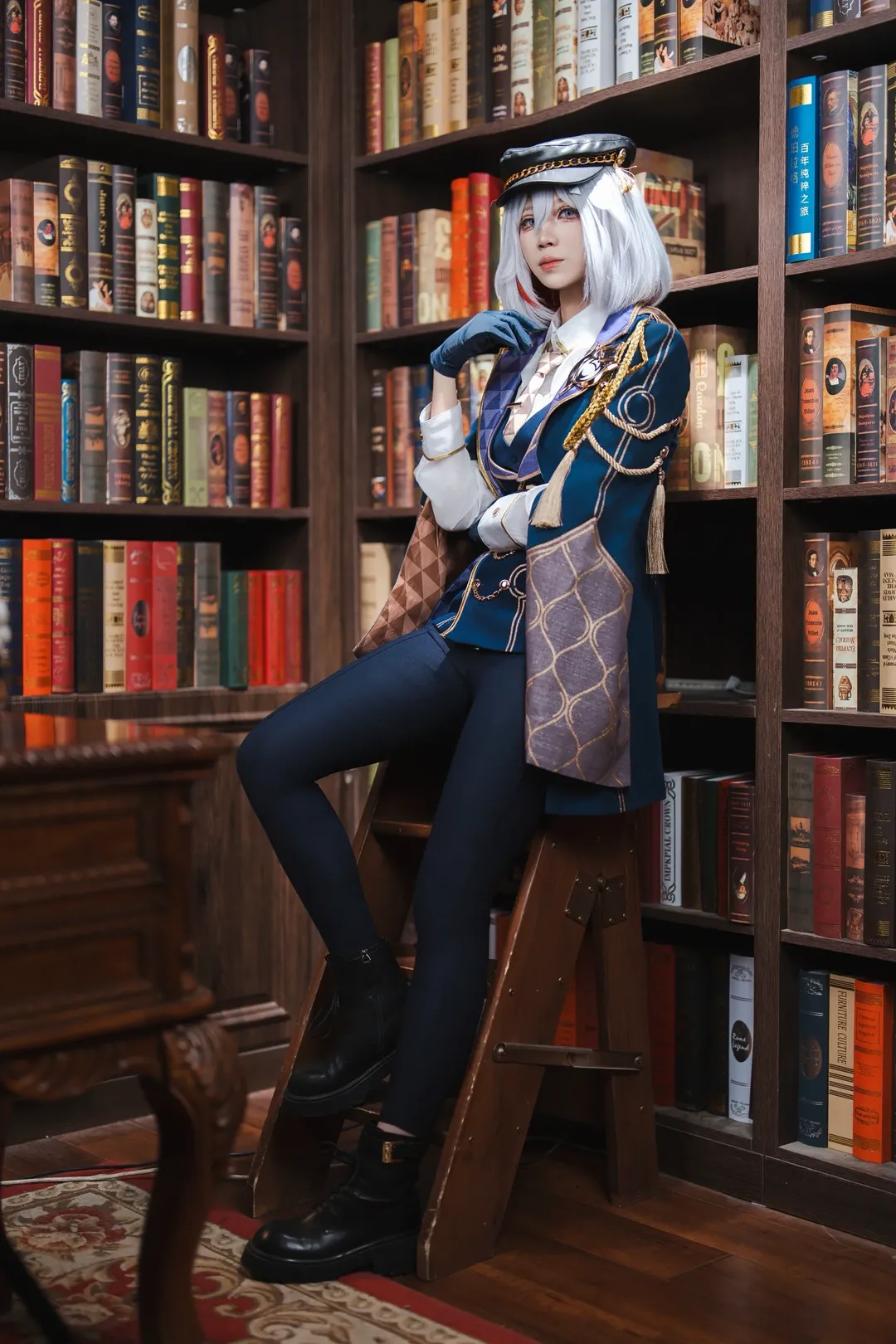 cosplay, 崩坏星穹铁道, 复古书房, 托帕cos, 丝袜穿搭