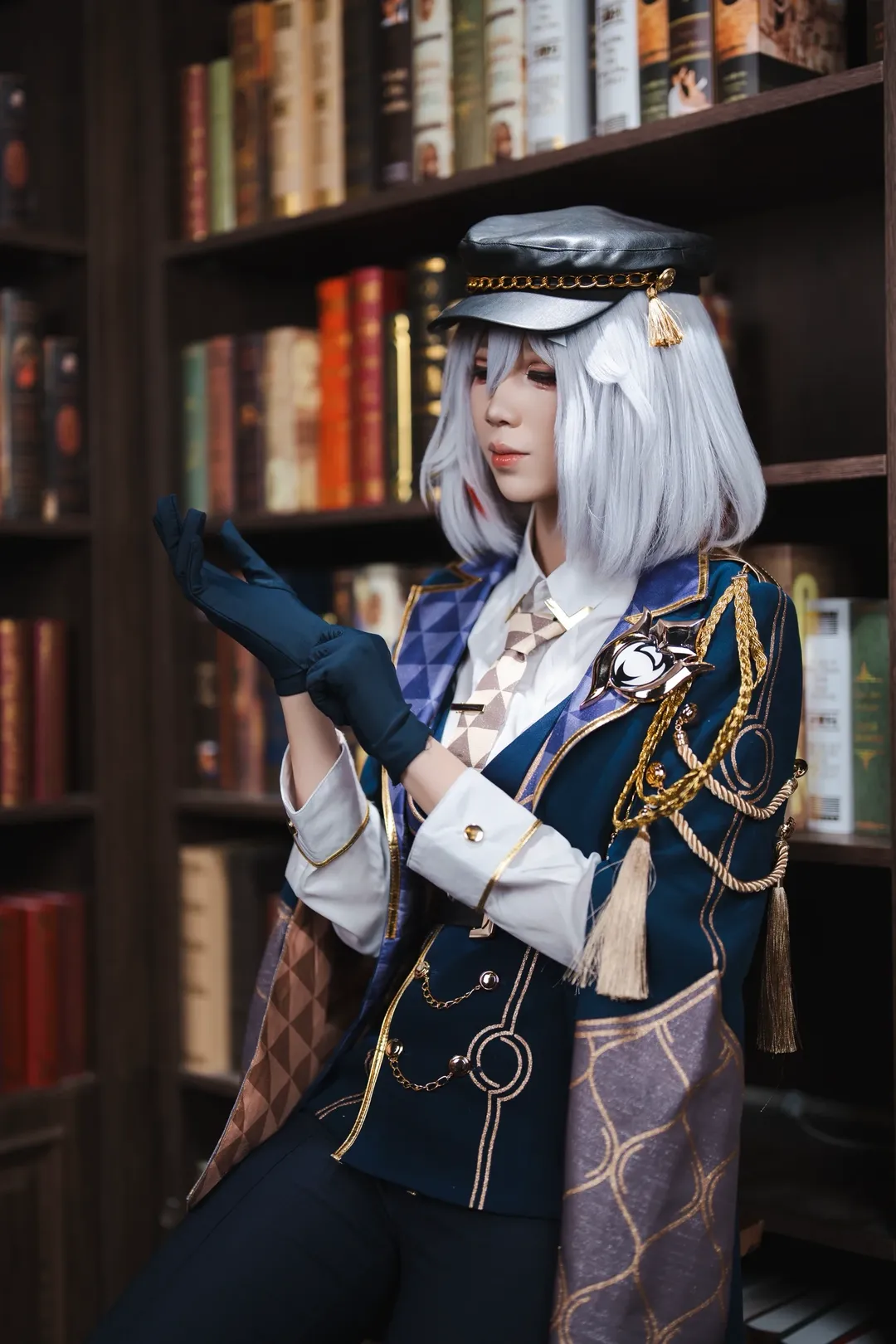コスプレ, 崩壊：スターレイル, レトロな書斎, トパーズ コスプレ, ストッキングコーデ - 5枚目