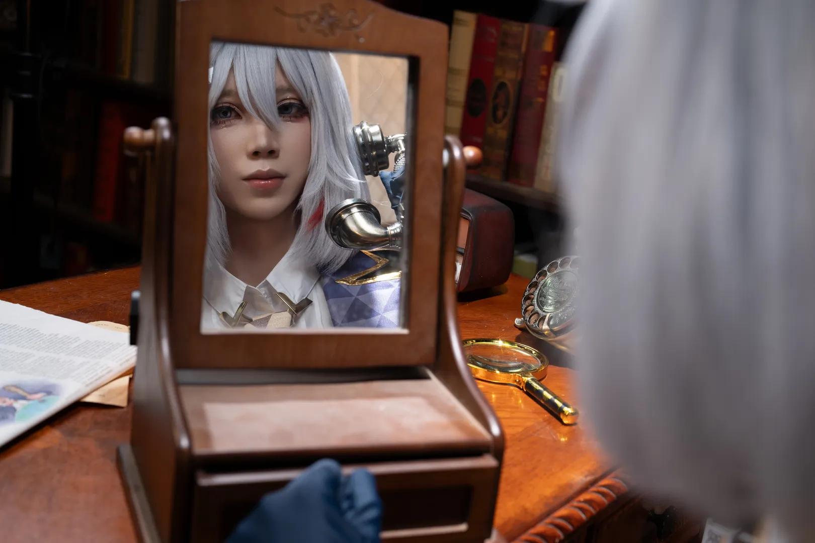 コスプレ, 崩壊：スターレイル, レトロな書斎, トパーズ コスプレ, ストッキングコーデ - 8枚目