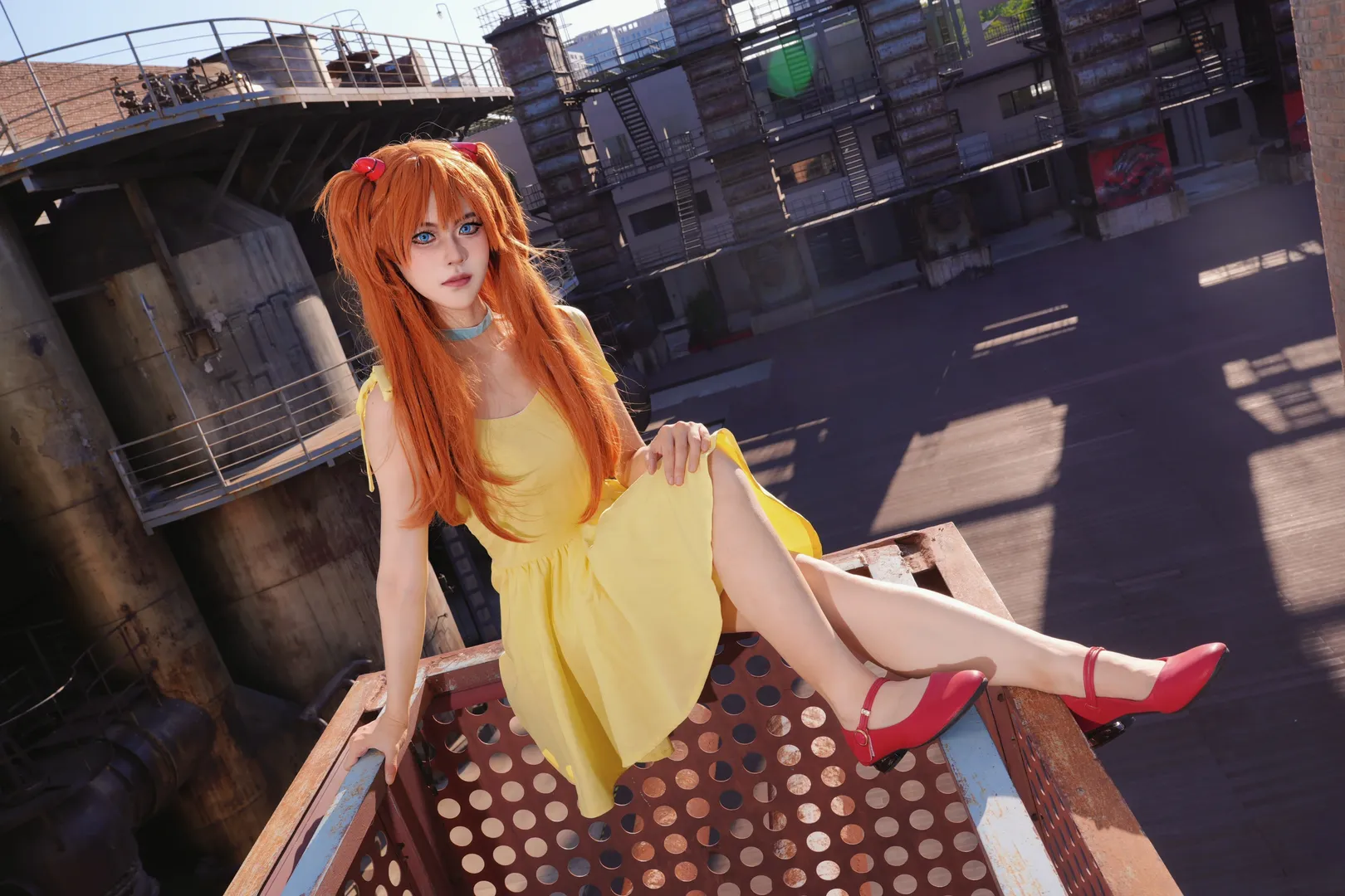 インダストリアルスタイル, アスカコスプレ, 新世紀エヴァンゲリオン, コスプレ写真, 北京798芸術区
