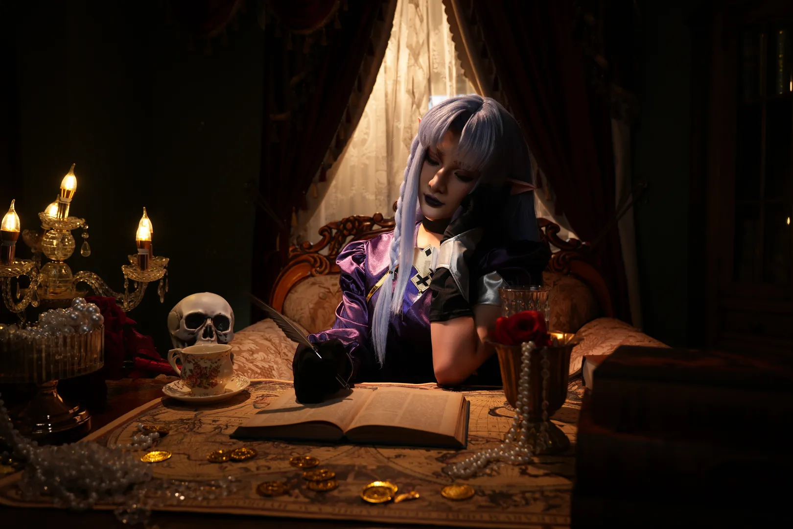 Fate, FGO, cosplay摄影, 暗黑哥特风, 美狄亚cos - 第3张