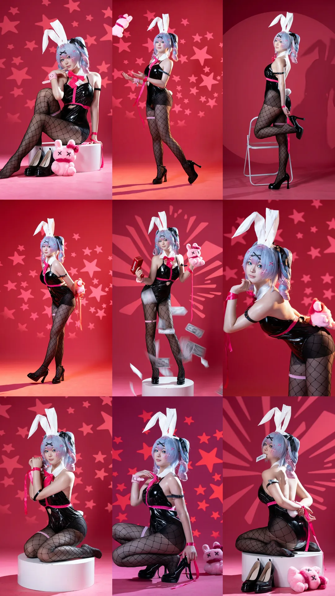 二次元摄影, 初音未来cos, 兔子洞, 丝袜穿搭, 棚拍光影 - 第1张
