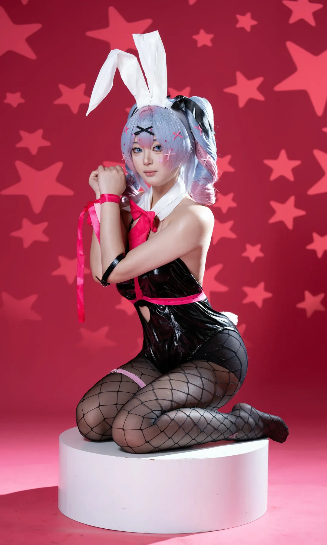 二次元摄影, 初音未来cos, 兔子洞, 丝袜穿搭, 棚拍光影 - 第6张