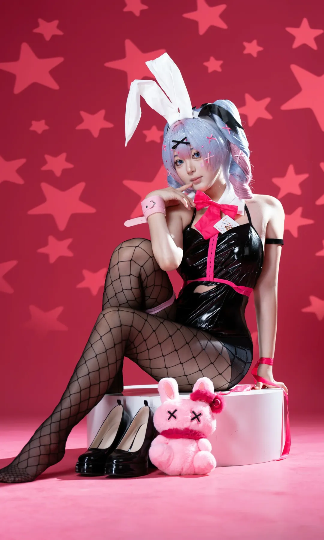 二次元摄影, 初音未来cos, 兔子洞, 丝袜穿搭, 棚拍光影 - 第7张