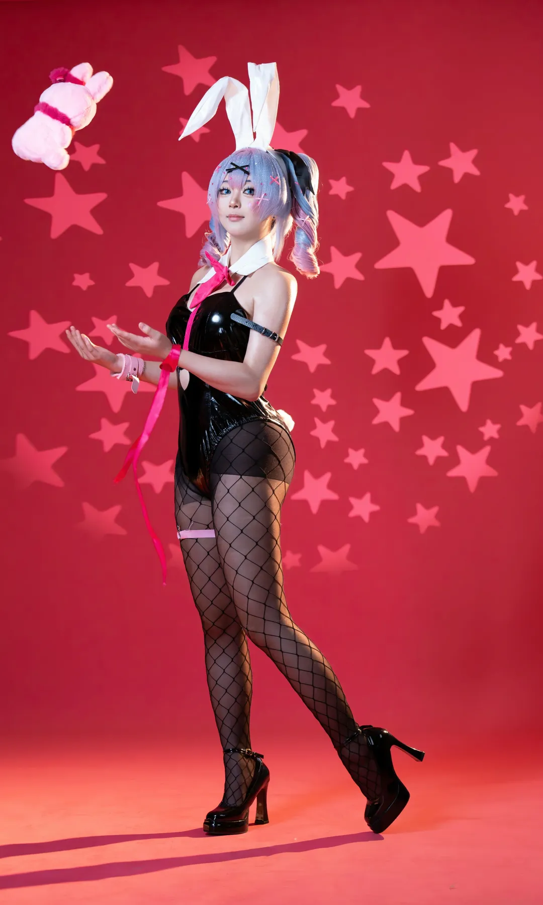 二次元摄影, 初音未来cos, 兔子洞, 丝袜穿搭, 棚拍光影 - 第9张