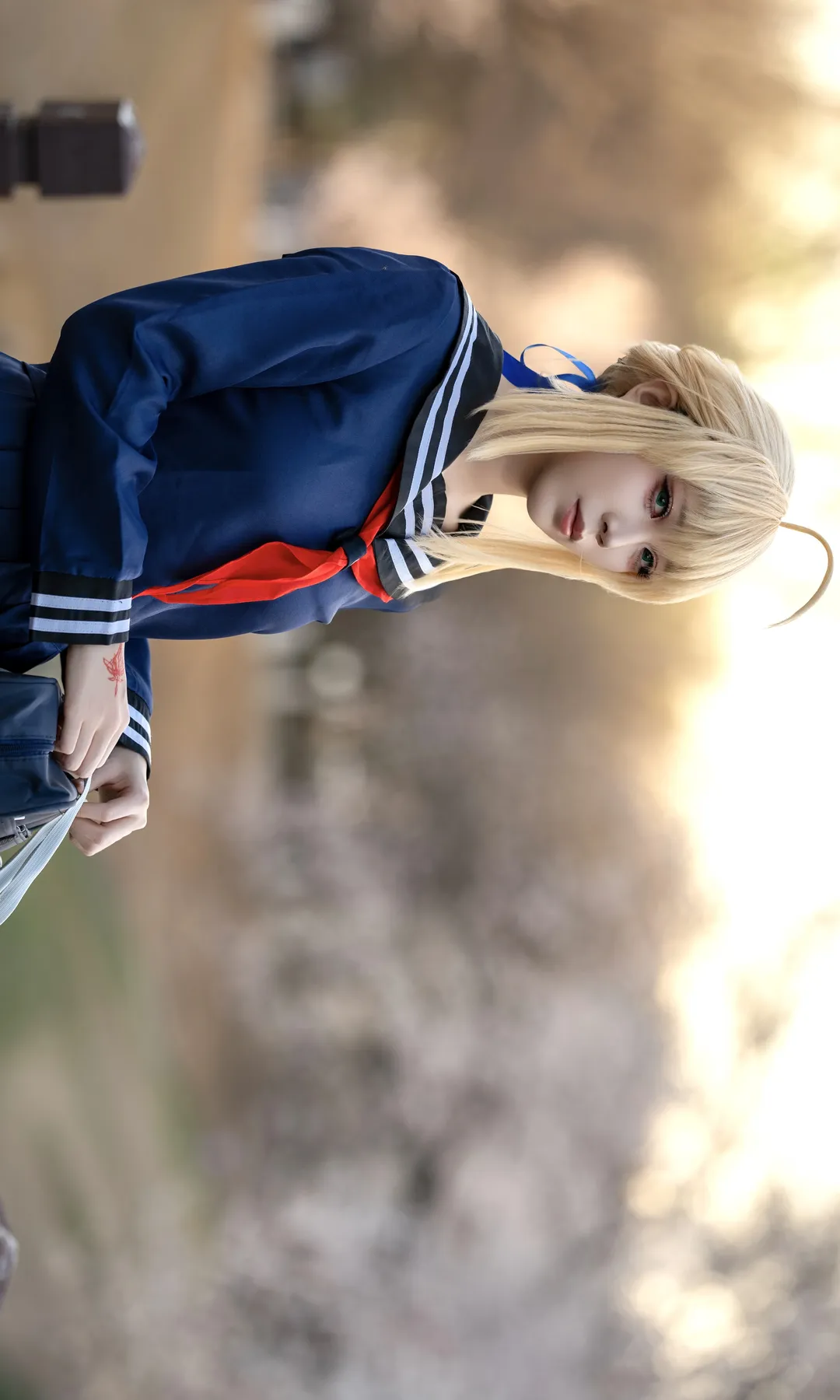cos正片, 阿尔托莉雅cos, Fate, 白丝, jk制服 - 第15张