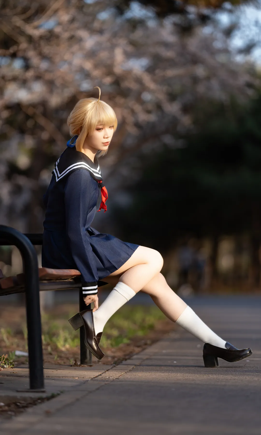 cos正片, 阿尔托莉雅cos, Fate, 白丝, jk制服 - 第3张