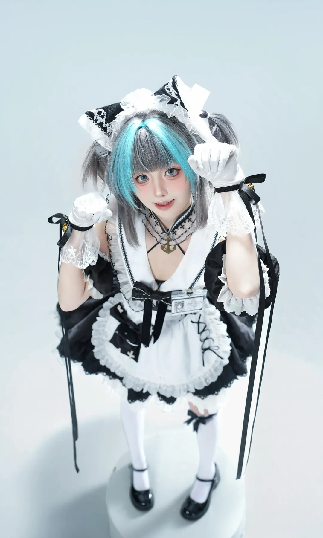 二次元, cosplay, 柴郡cos, 碧蓝航线, 白丝 - 第2张