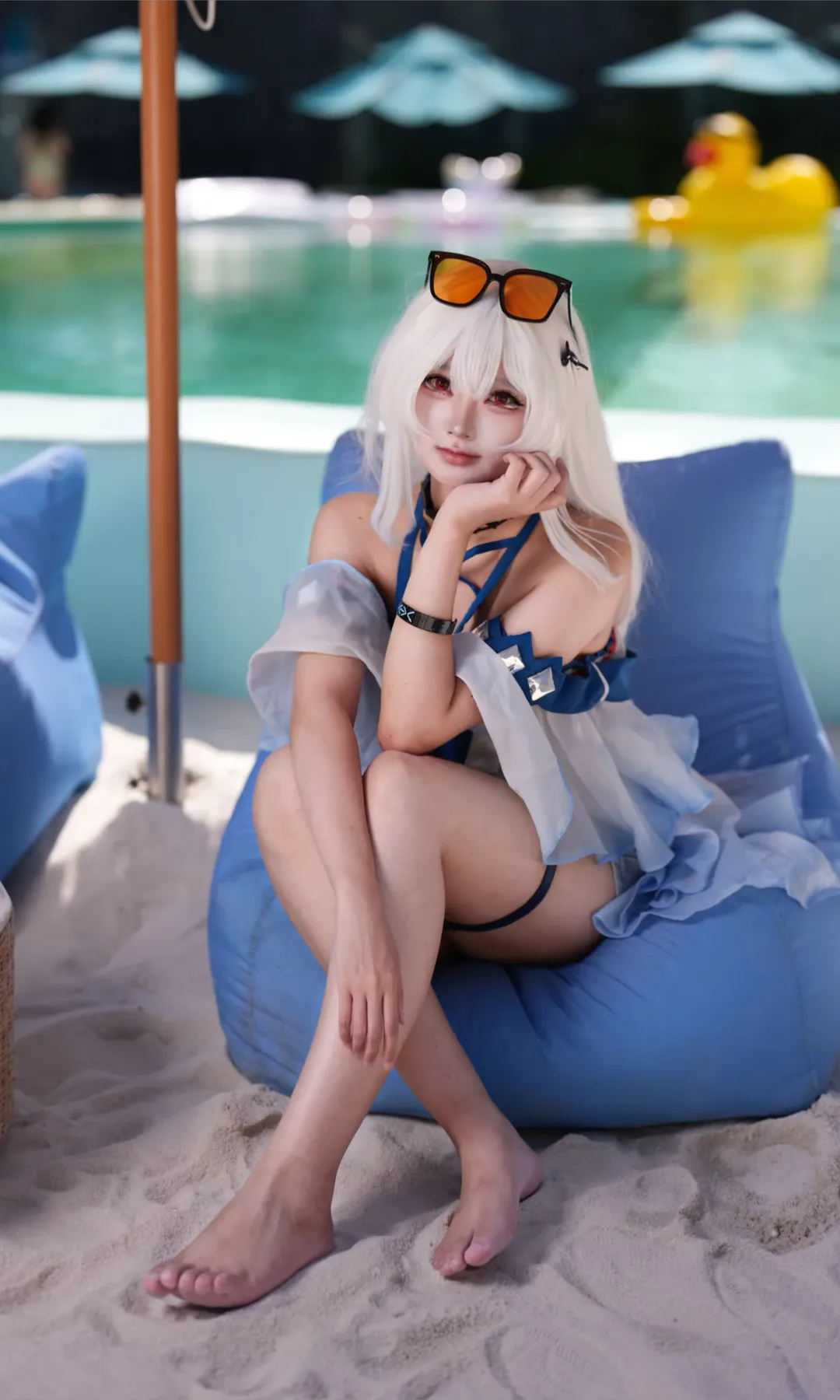 アークナイツ, 水着コスプレ, サマーフィルム, スカジ コスプレ, イビサ