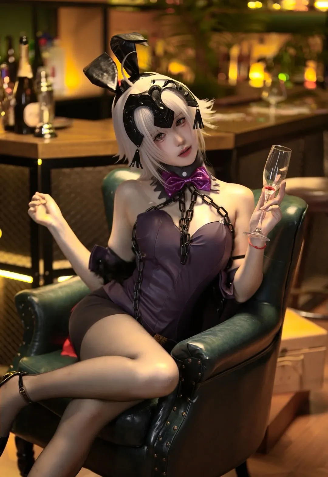 黑贞德cos, 命运冠位指定, 兔女郎cosplay, fgo十周年, 3D风格cos - 第2张