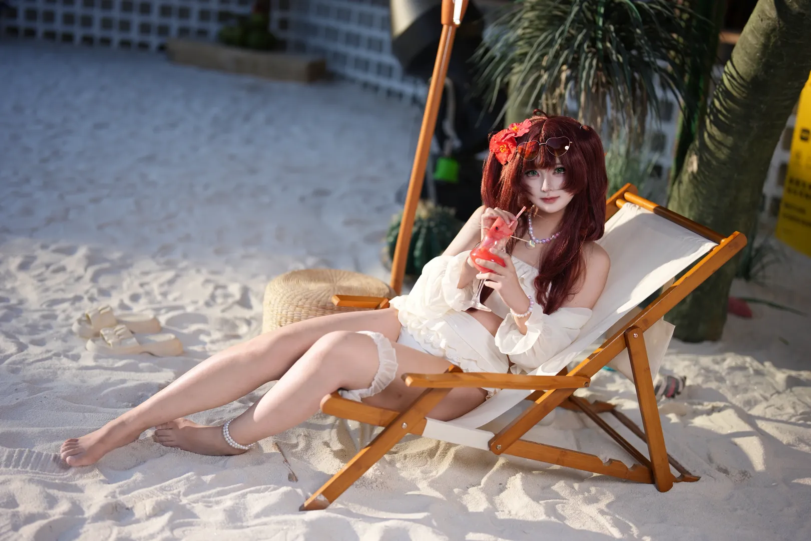 コスプレ, 水着, アークナイツ, テンニンカコスプレ, 砂浜 - 4枚目
