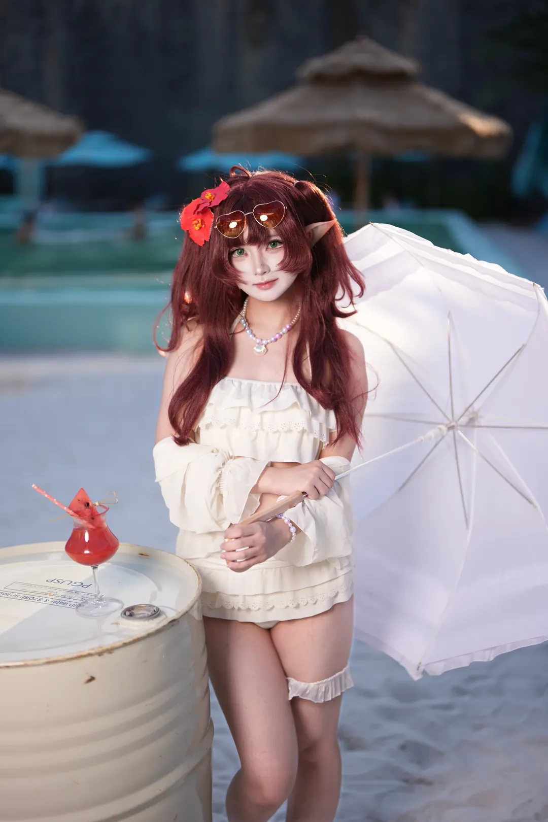 コスプレ, 水着, アークナイツ, テンニンカコスプレ, 砂浜 - 6枚目