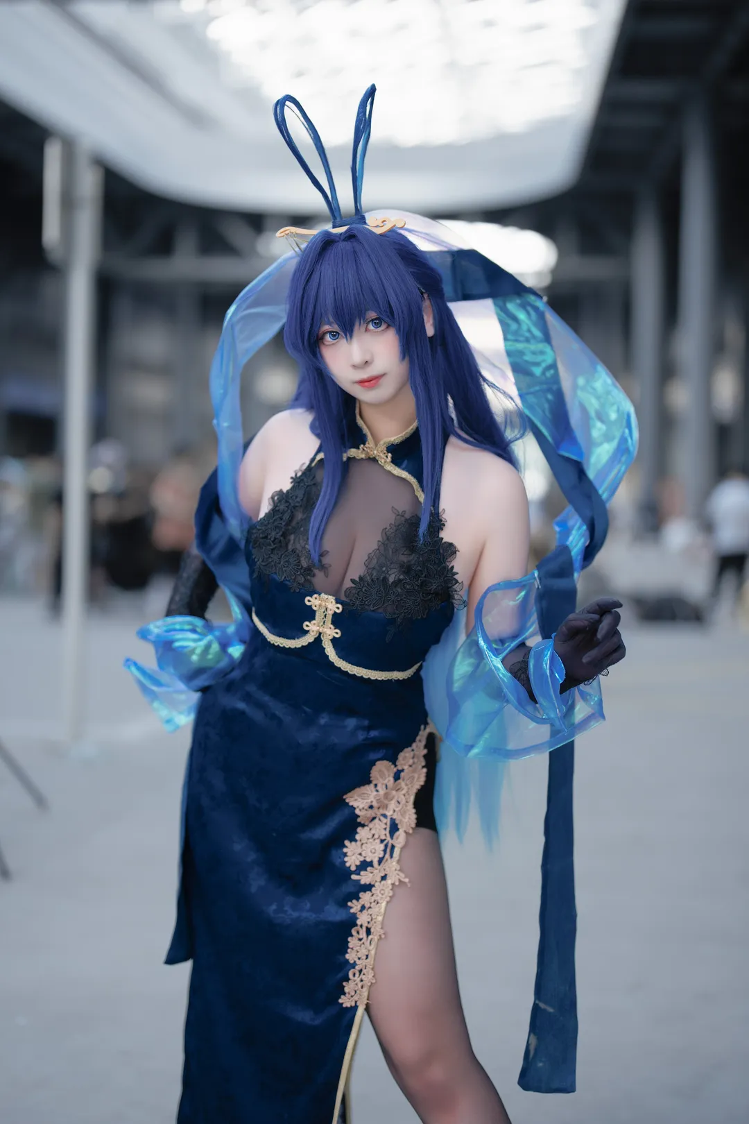 碧蓝航线, 旗袍, 漫展场照, 黑丝, 花园cos - 第6张