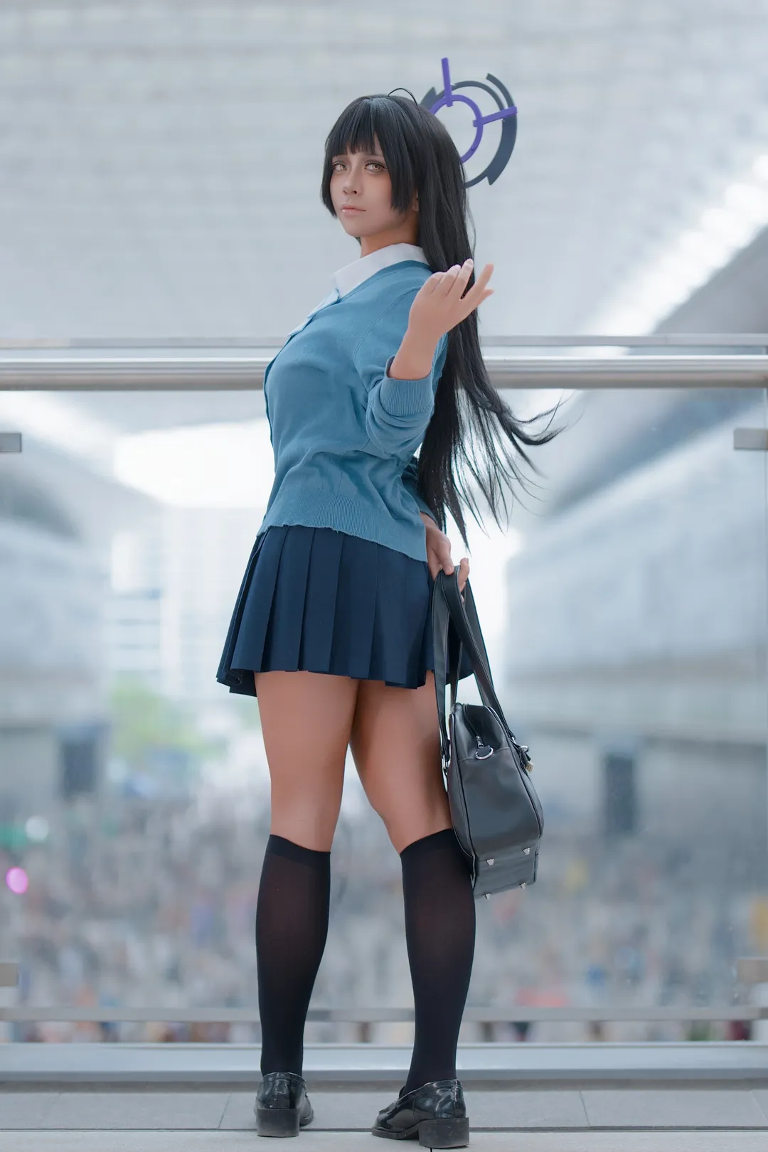 ブルーアーカイブ, CP31アニメコンベンション, オーバーニーソックス, 角楯カリンコスプレ, 日焼けJK - 1枚目