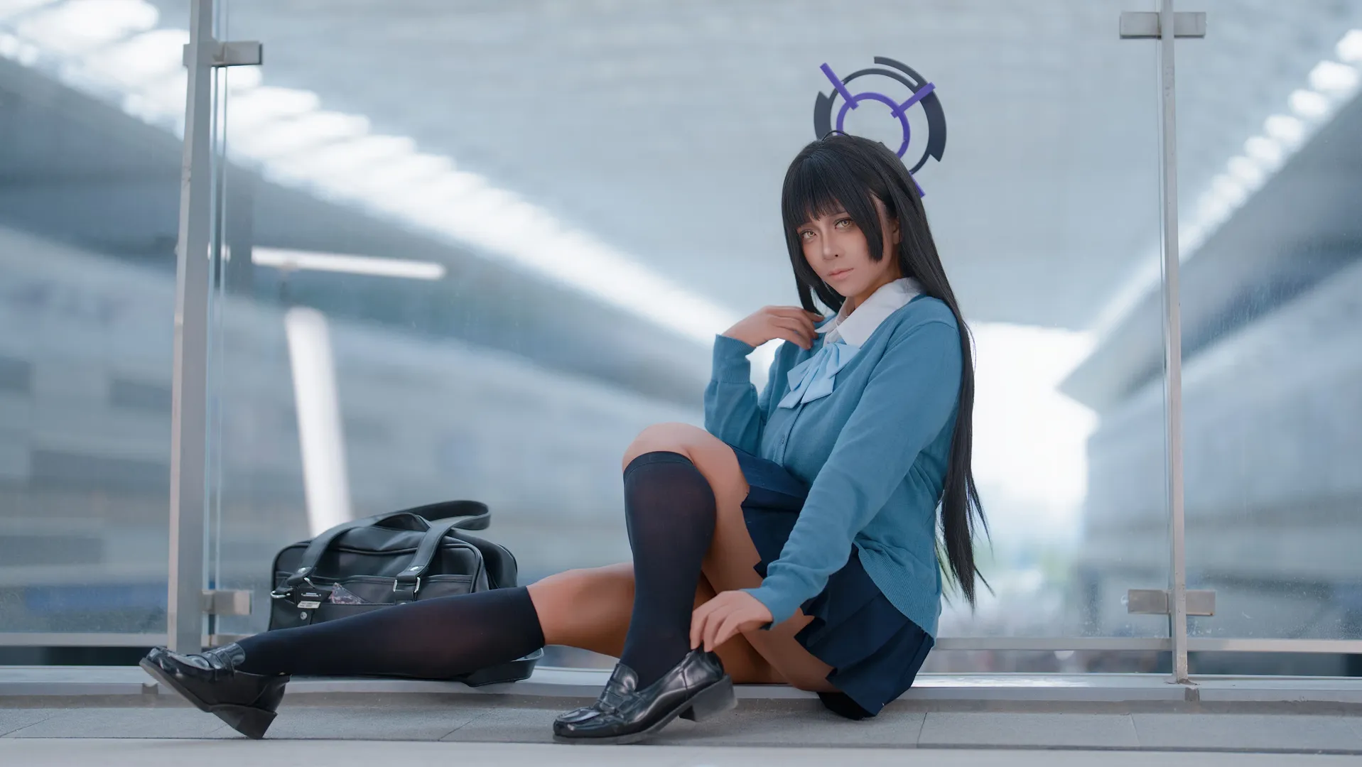 ブルーアーカイブ, CP31アニメコンベンション, オーバーニーソックス, 角楯カリンコスプレ, 日焼けJK - 11枚目