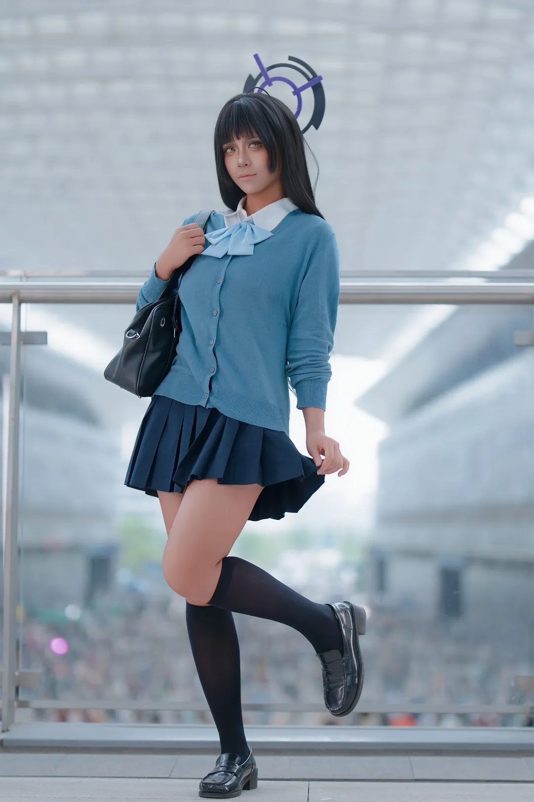 ブルーアーカイブ, CP31アニメコンベンション, オーバーニーソックス, 角楯カリンコスプレ, 日焼けJK - 4枚目