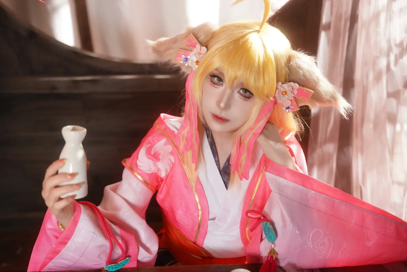 二次元, 古风cosplay, 兽耳装扮, 摄影棚写真, 少司缘涂山红红cos - 第10张
