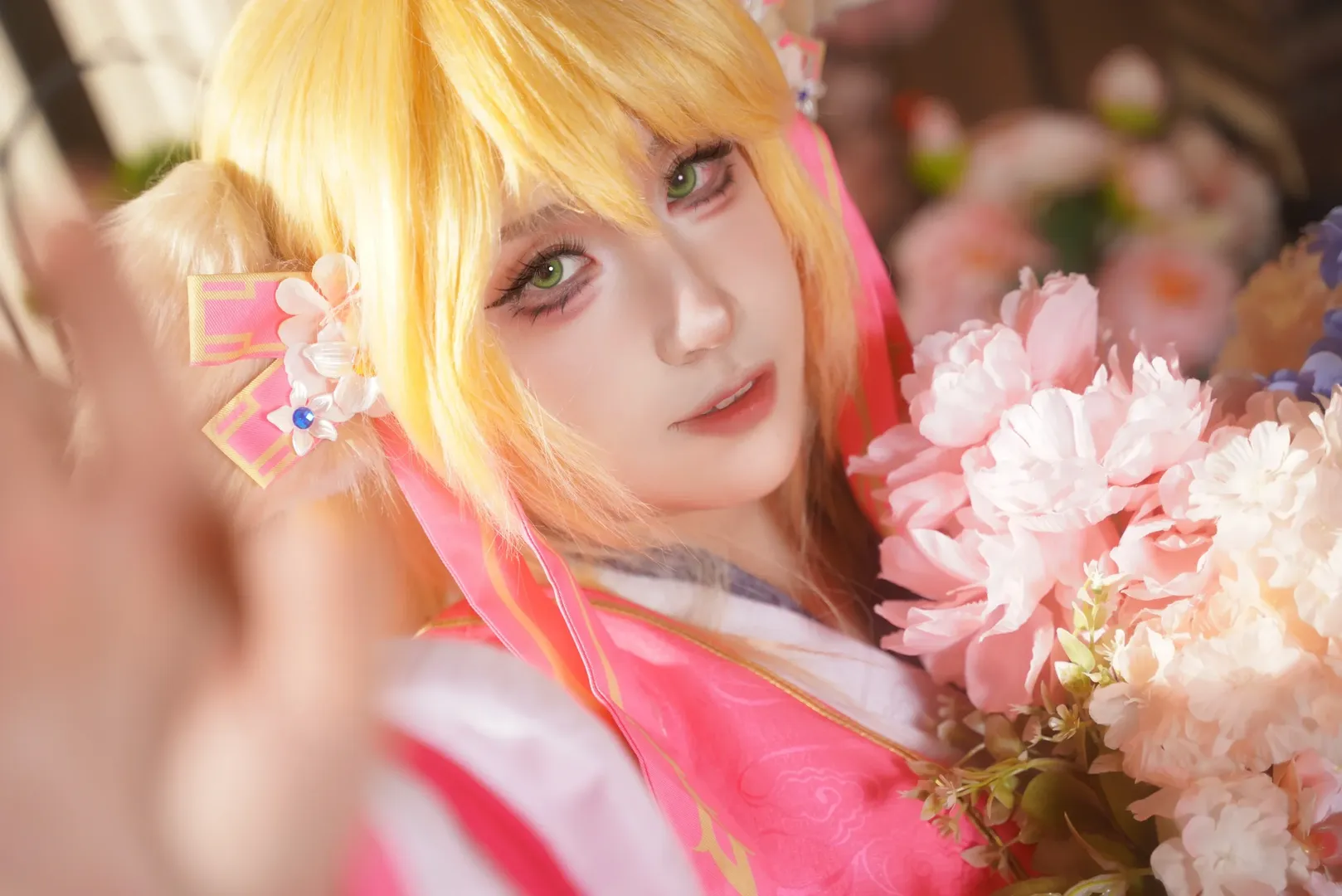二次元, 古风cosplay, 兽耳装扮, 摄影棚写真, 少司缘涂山红红cos - 第4张