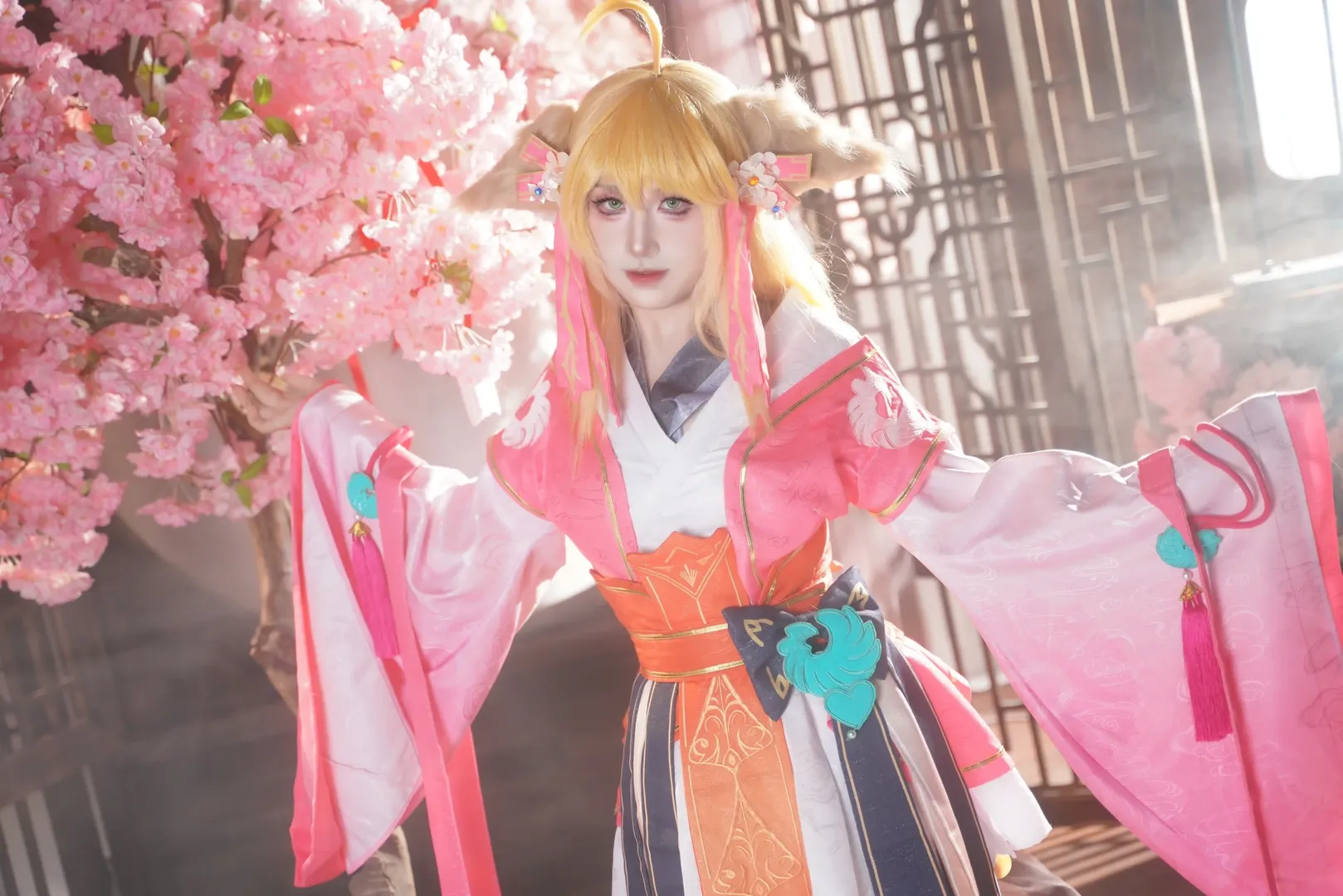 二次元, 古风cosplay, 兽耳装扮, 摄影棚写真, 少司缘涂山红红cos - 第5张
