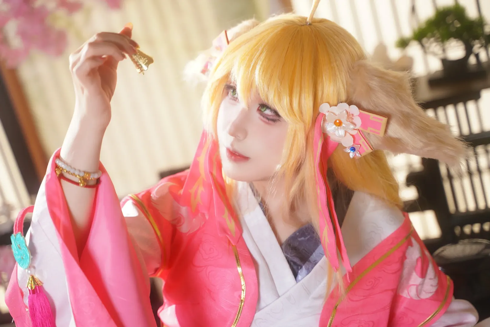 二次元, 古风cosplay, 兽耳装扮, 摄影棚写真, 少司缘涂山红红cos - 第8张