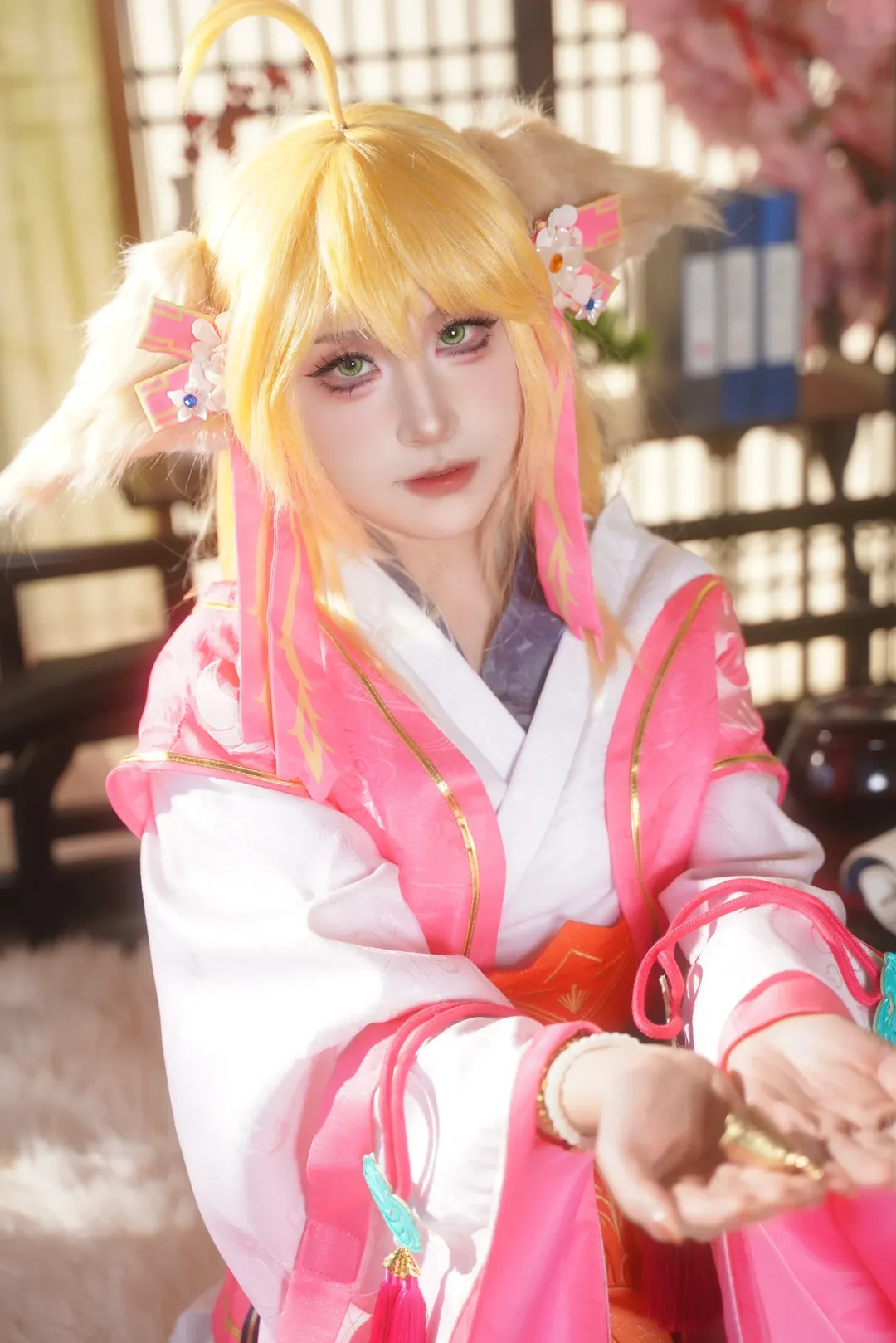 二次元, 古风cosplay, 兽耳装扮, 摄影棚写真, 少司缘涂山红红cos - 第9张