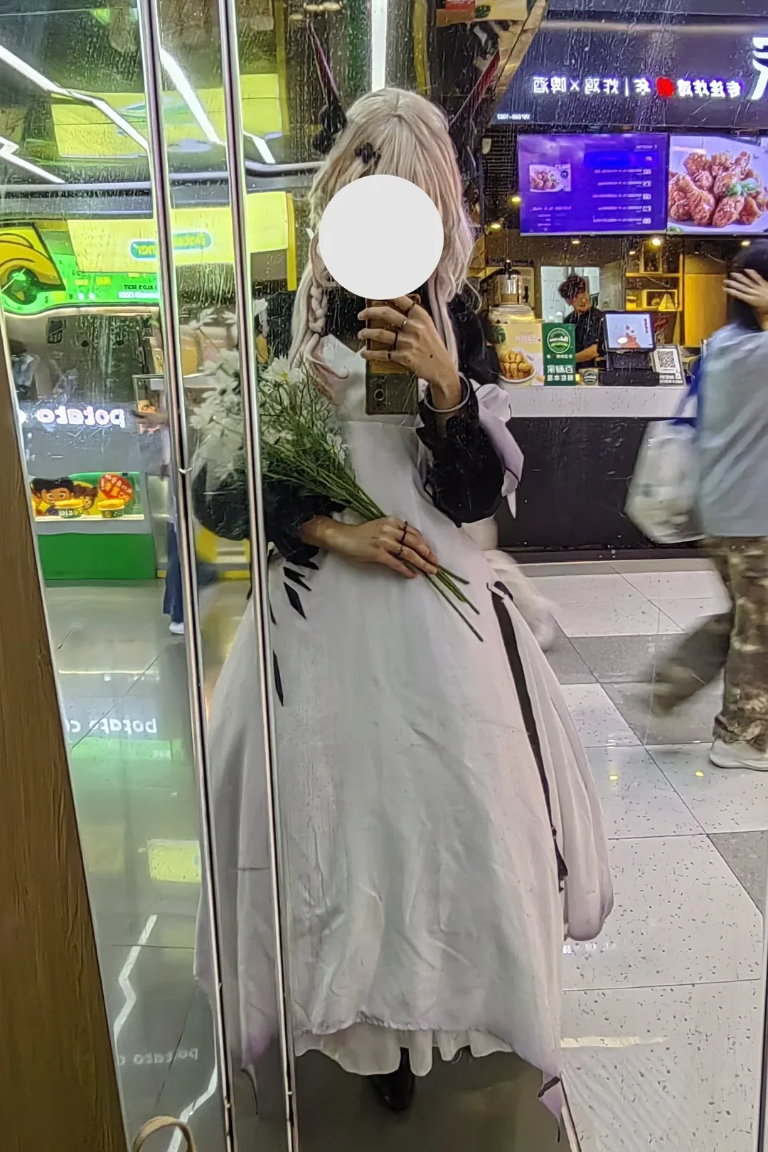 明日方舟, 特蕾西娅cos, 对镜自拍, 试装, Cosplay服装细节