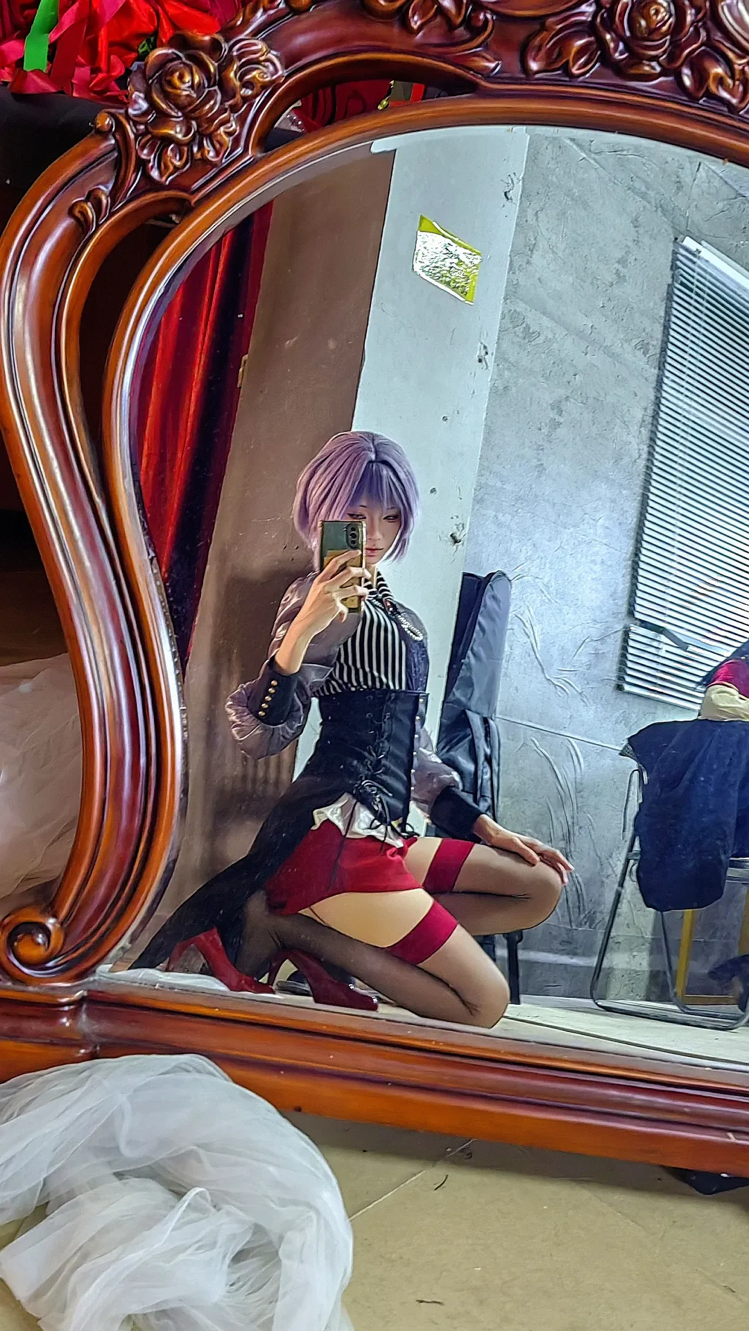 Ave Mujica, 黒ストッキング, 祐天寺にゃむ コスプレ, アークナイツ：未許の地, ミャオムチン コスプレ