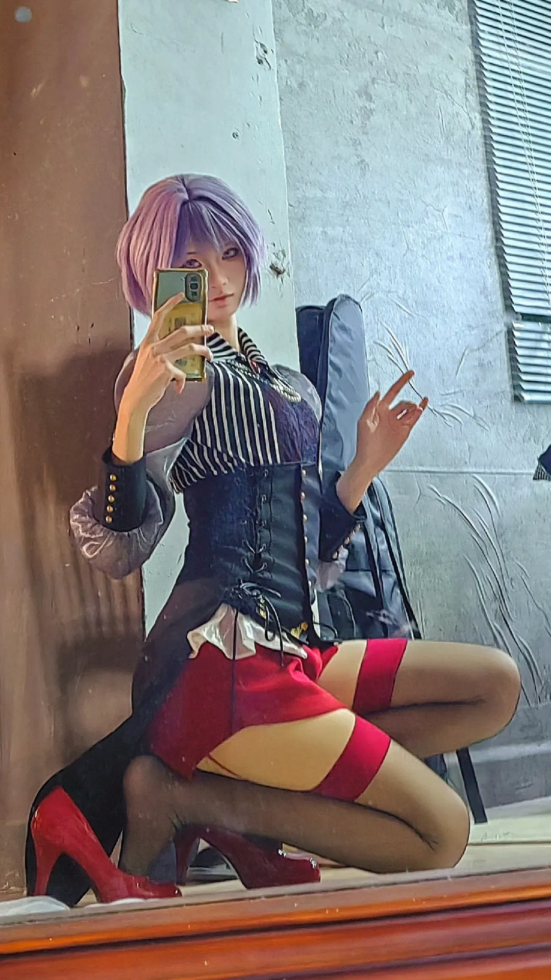 Ave Mujica, Arknights, Black stockings, Yutenji Nyamu cosplay, Nyamu - Image 2