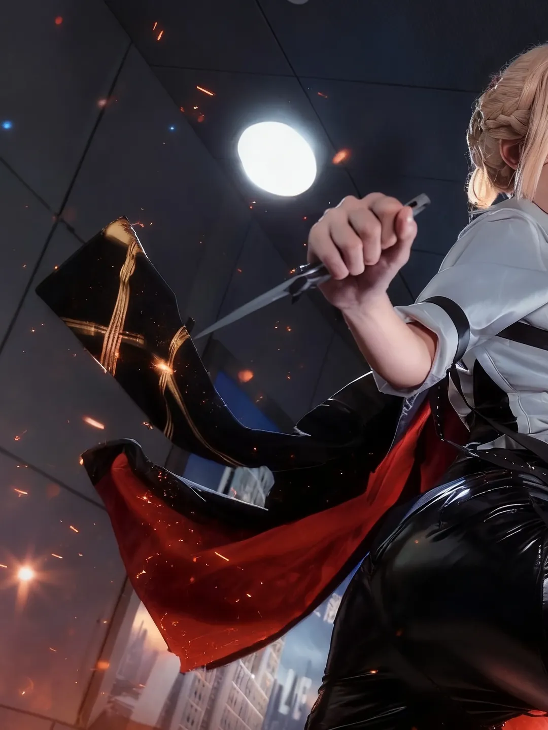 角色扮演, 绝区零, cosplay, 伊芙琳cos, 皮裤穿搭